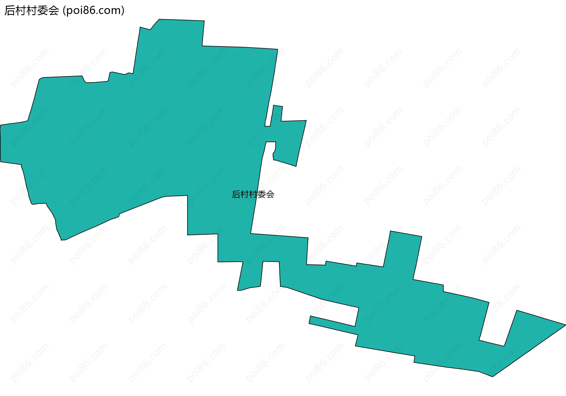 后村村委会边界地图