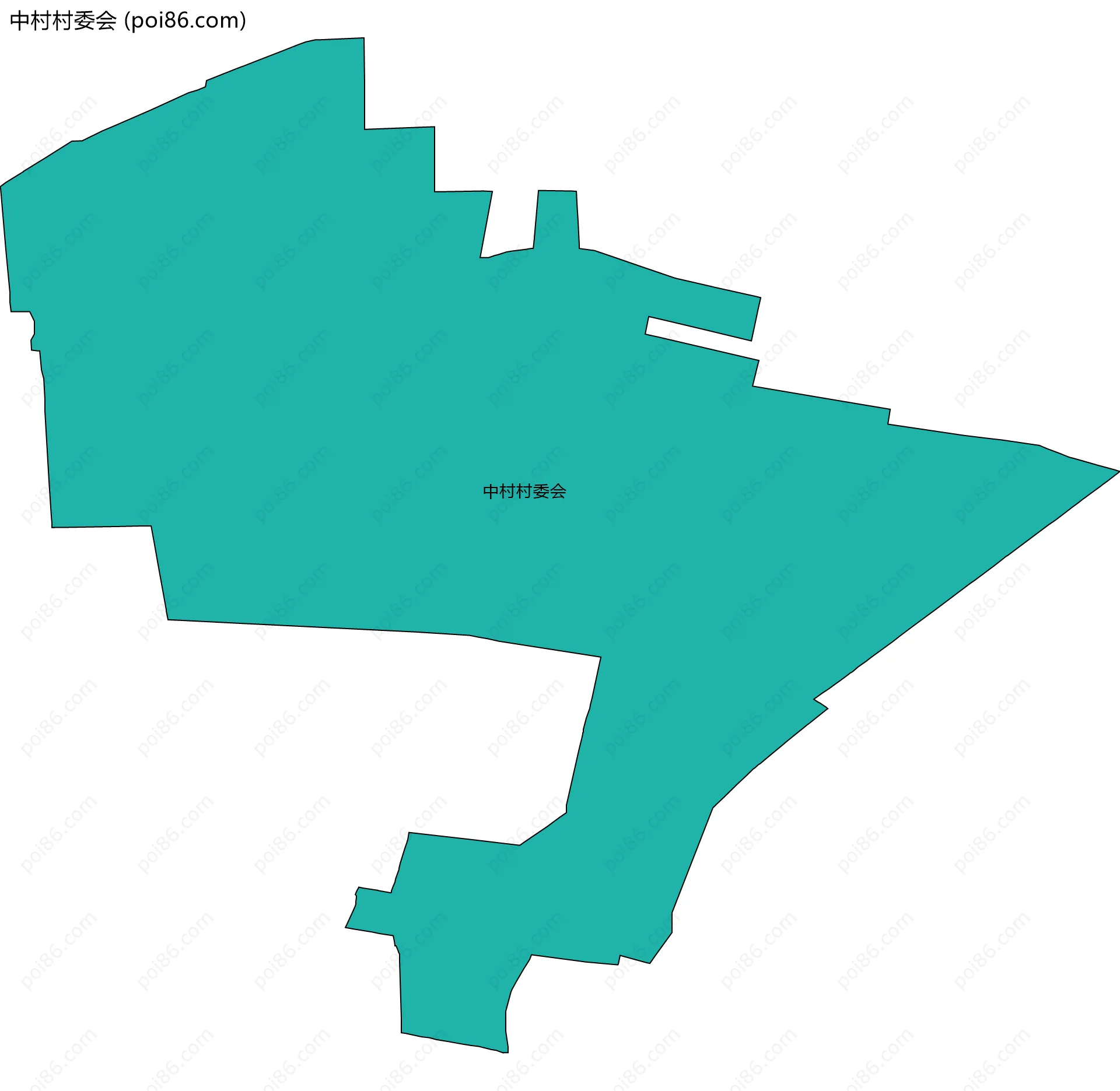 中村村委会边界地图