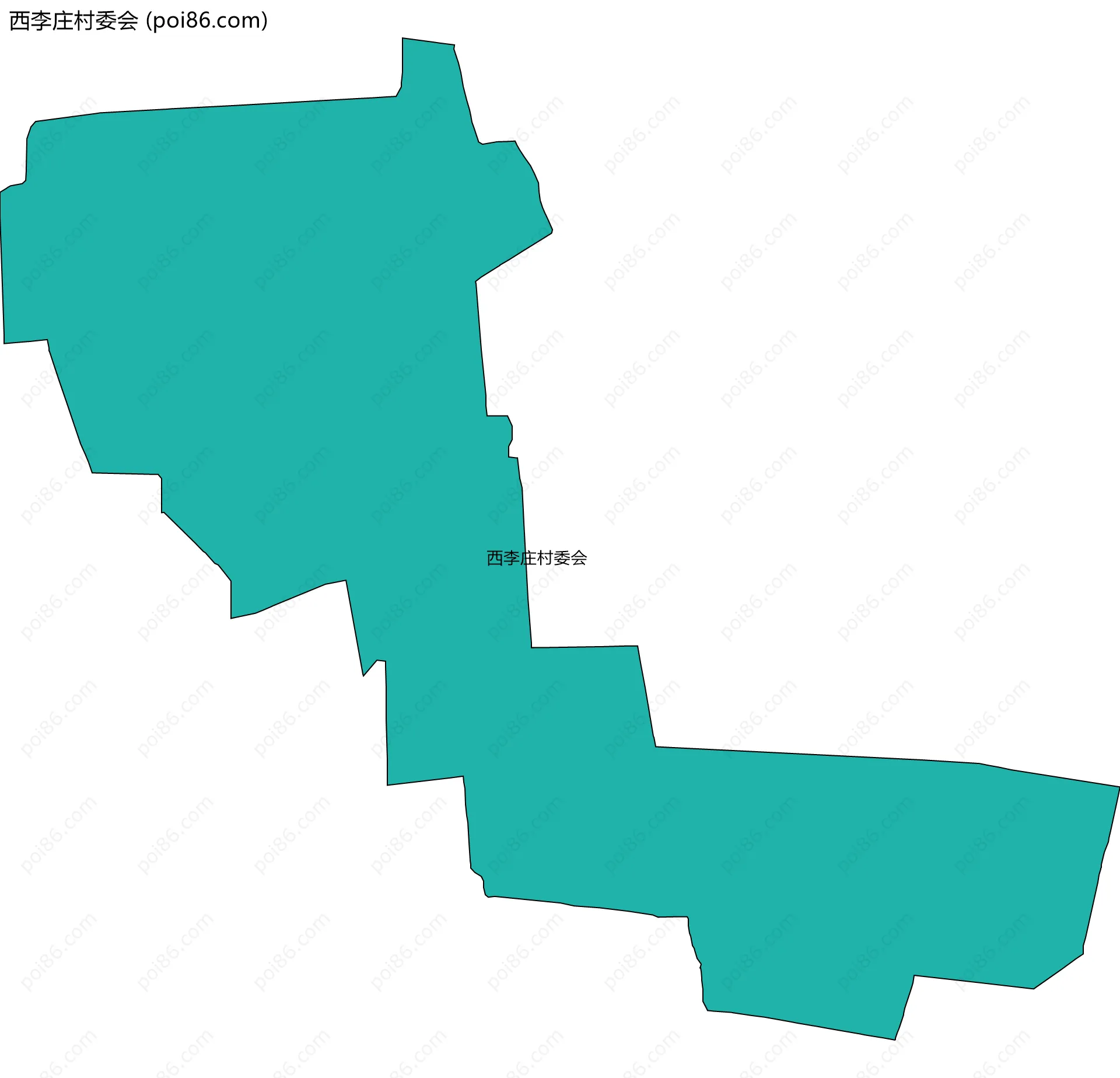 西李庄村委会边界地图