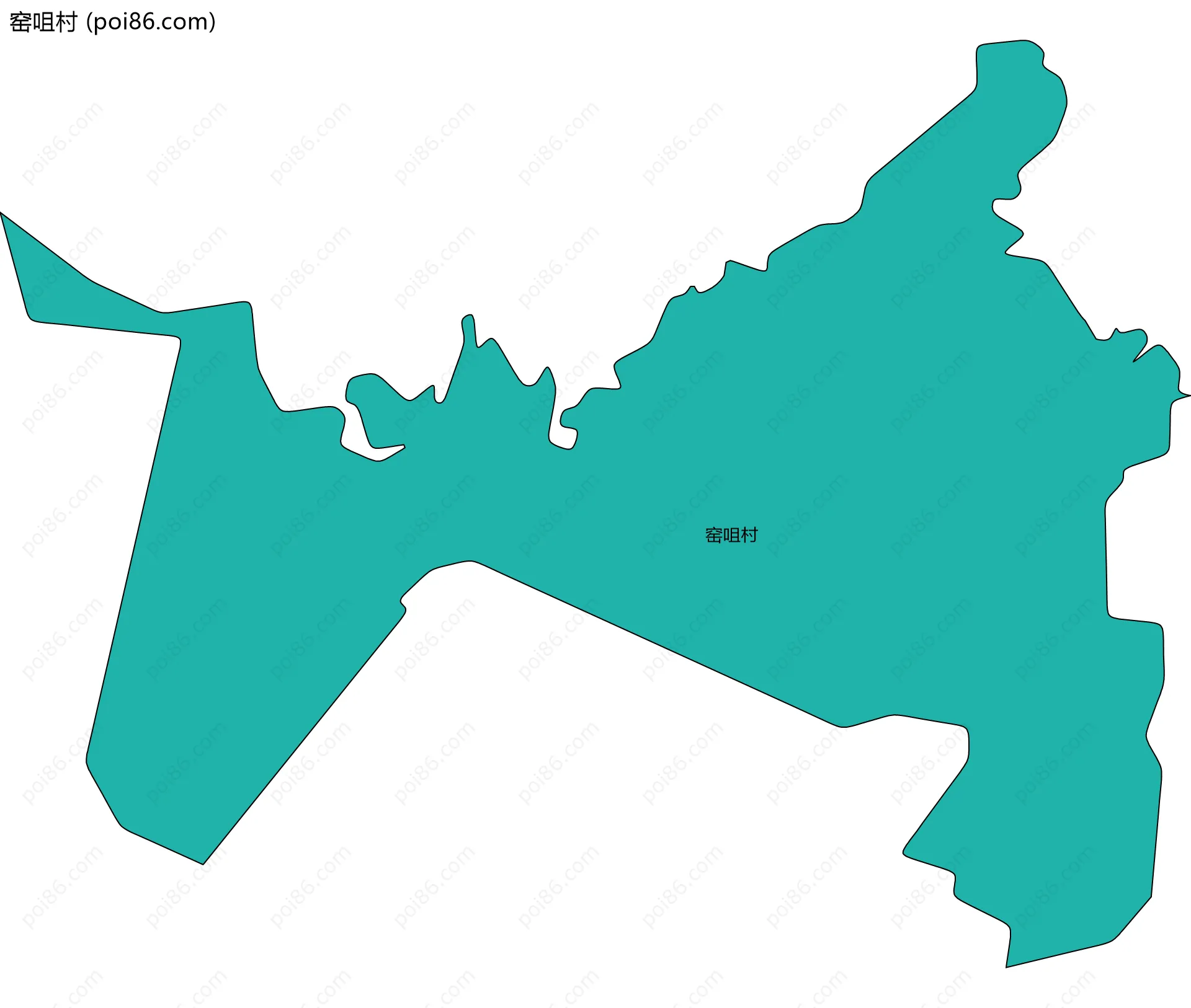 窑咀村边界地图