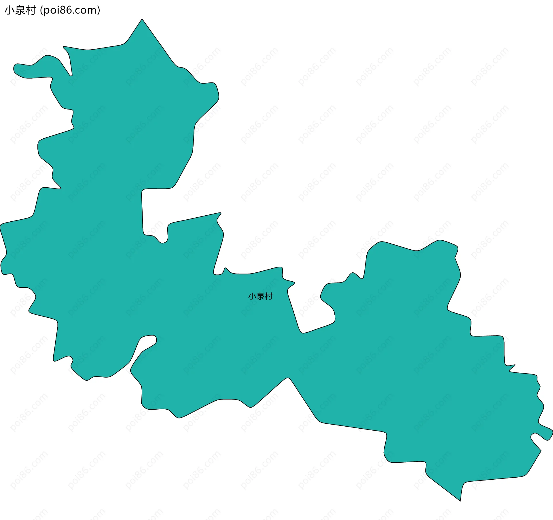 小泉村边界地图