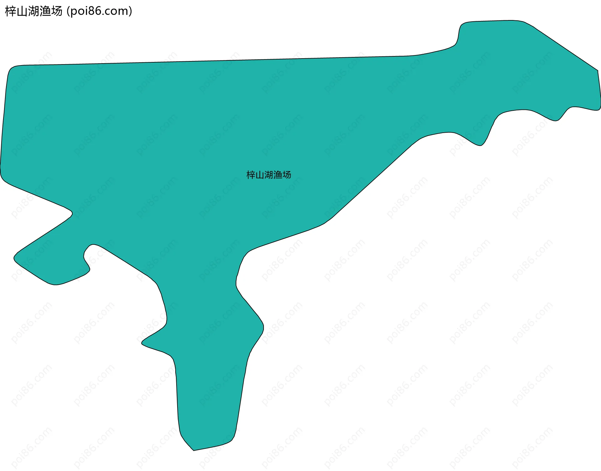 梓山湖渔场边界地图