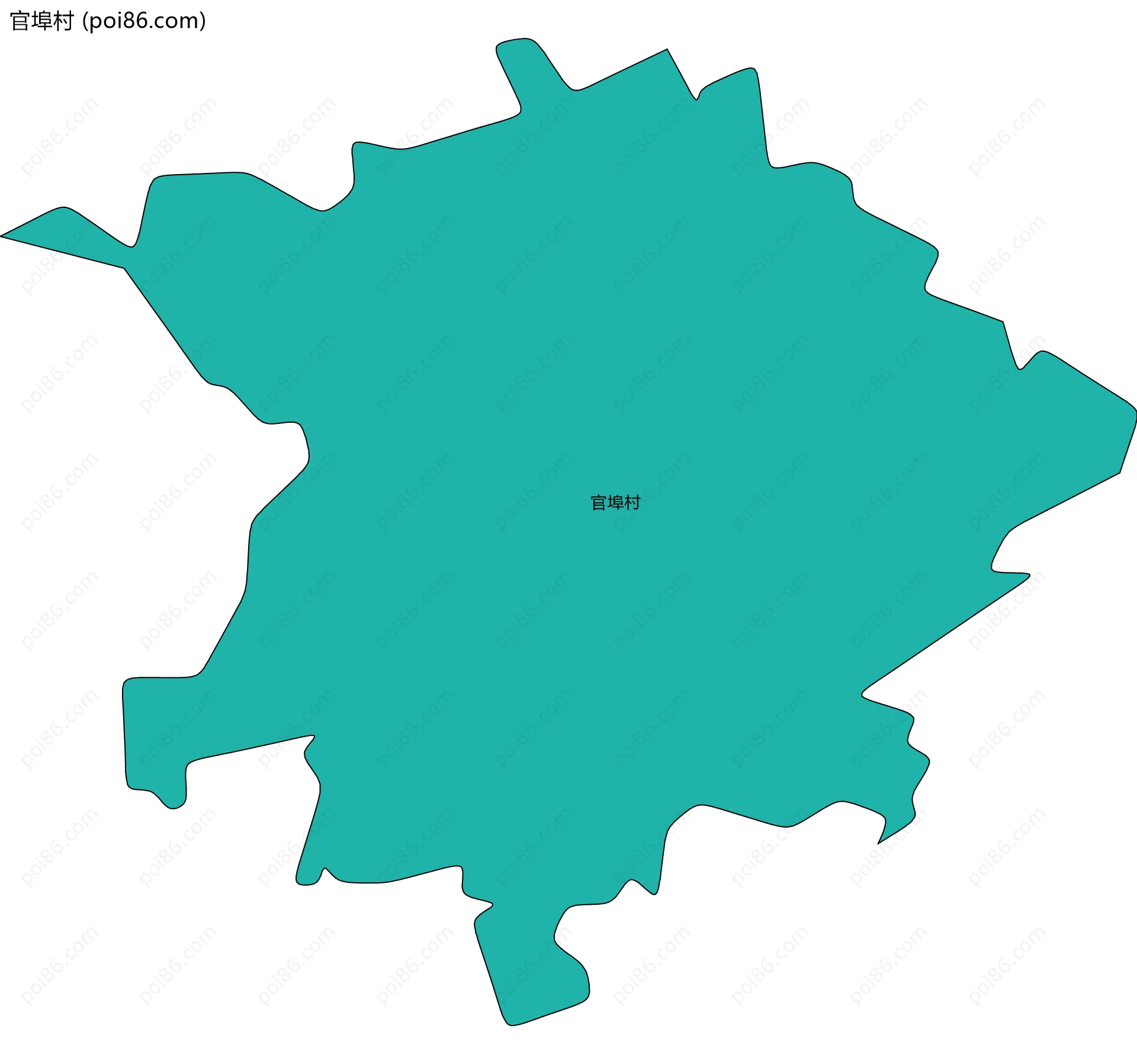 官埠村边界地图