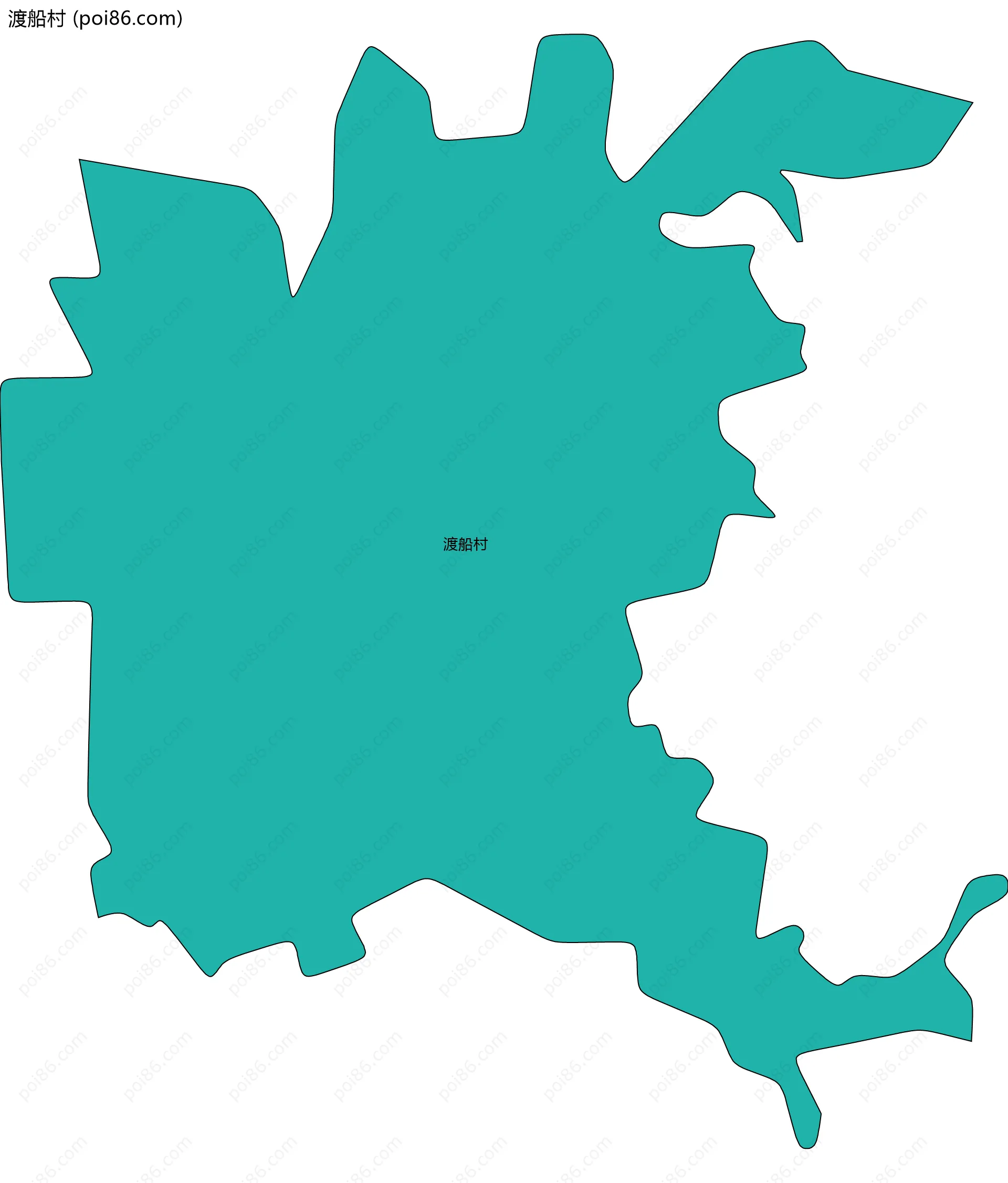 渡船村边界地图