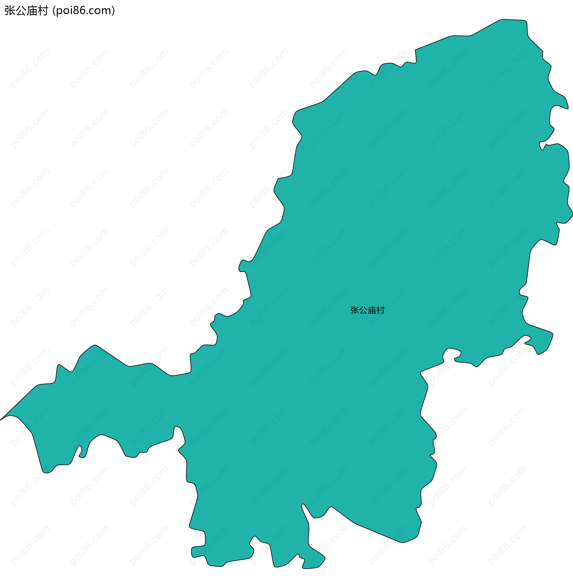 张公庙村边界地图