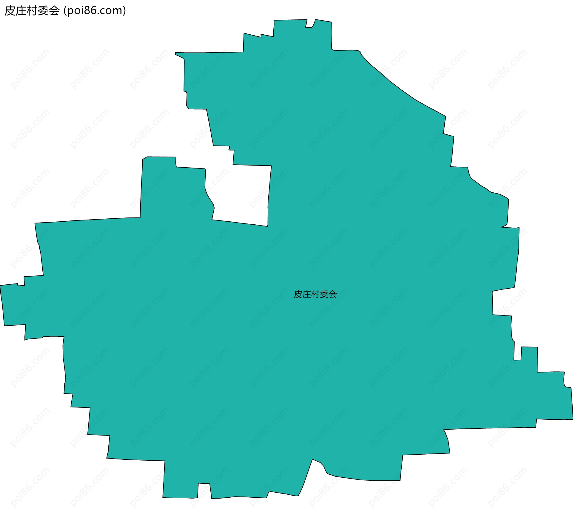 皮庄村委会边界地图