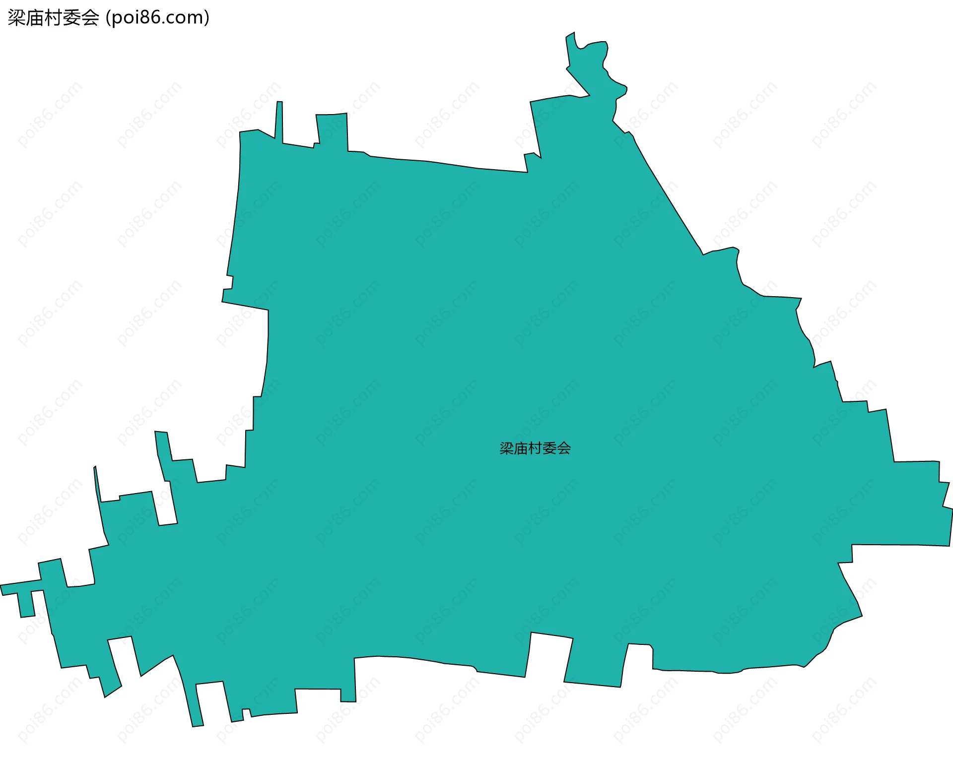 梁庙村委会边界地图