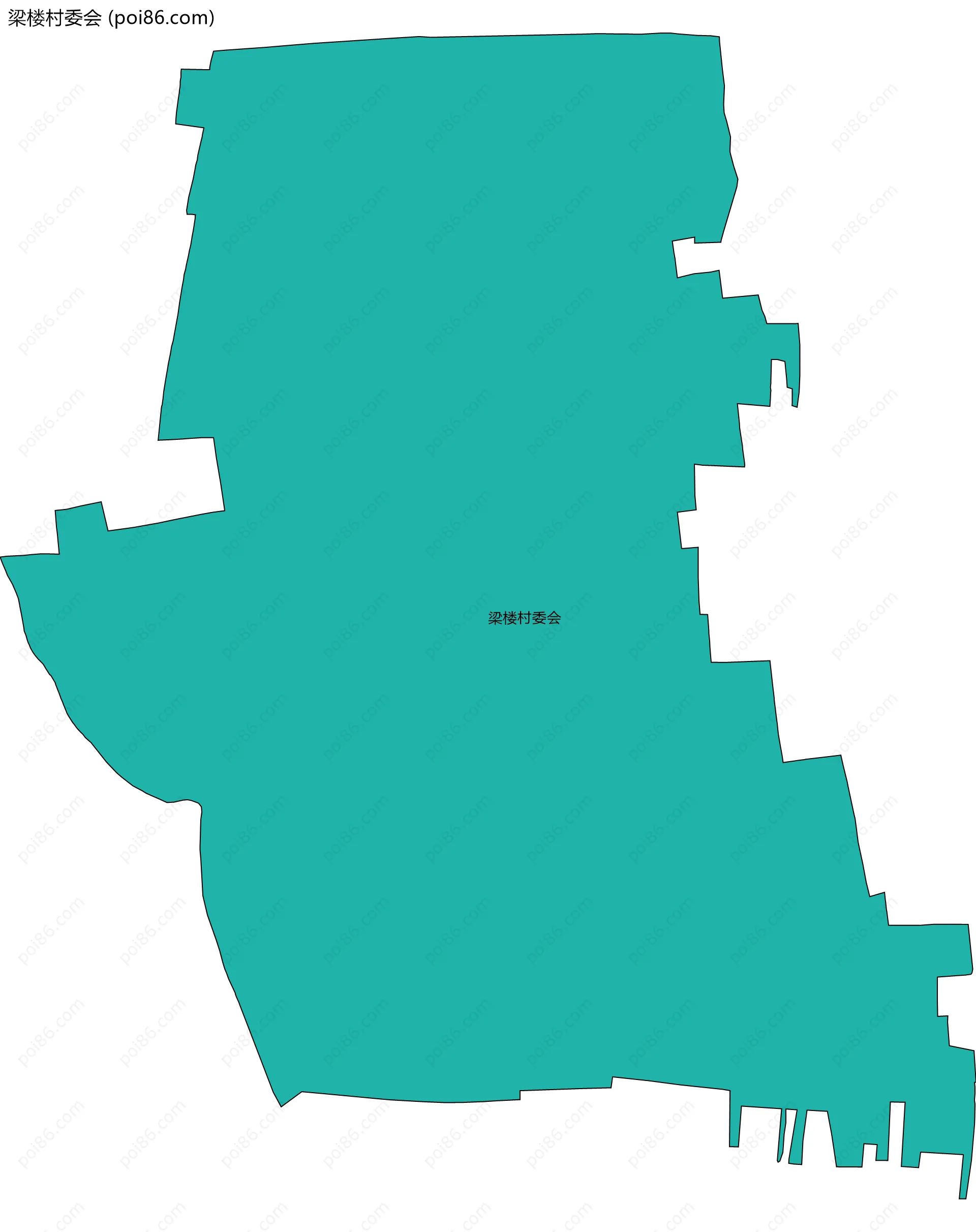 梁楼村委会边界地图