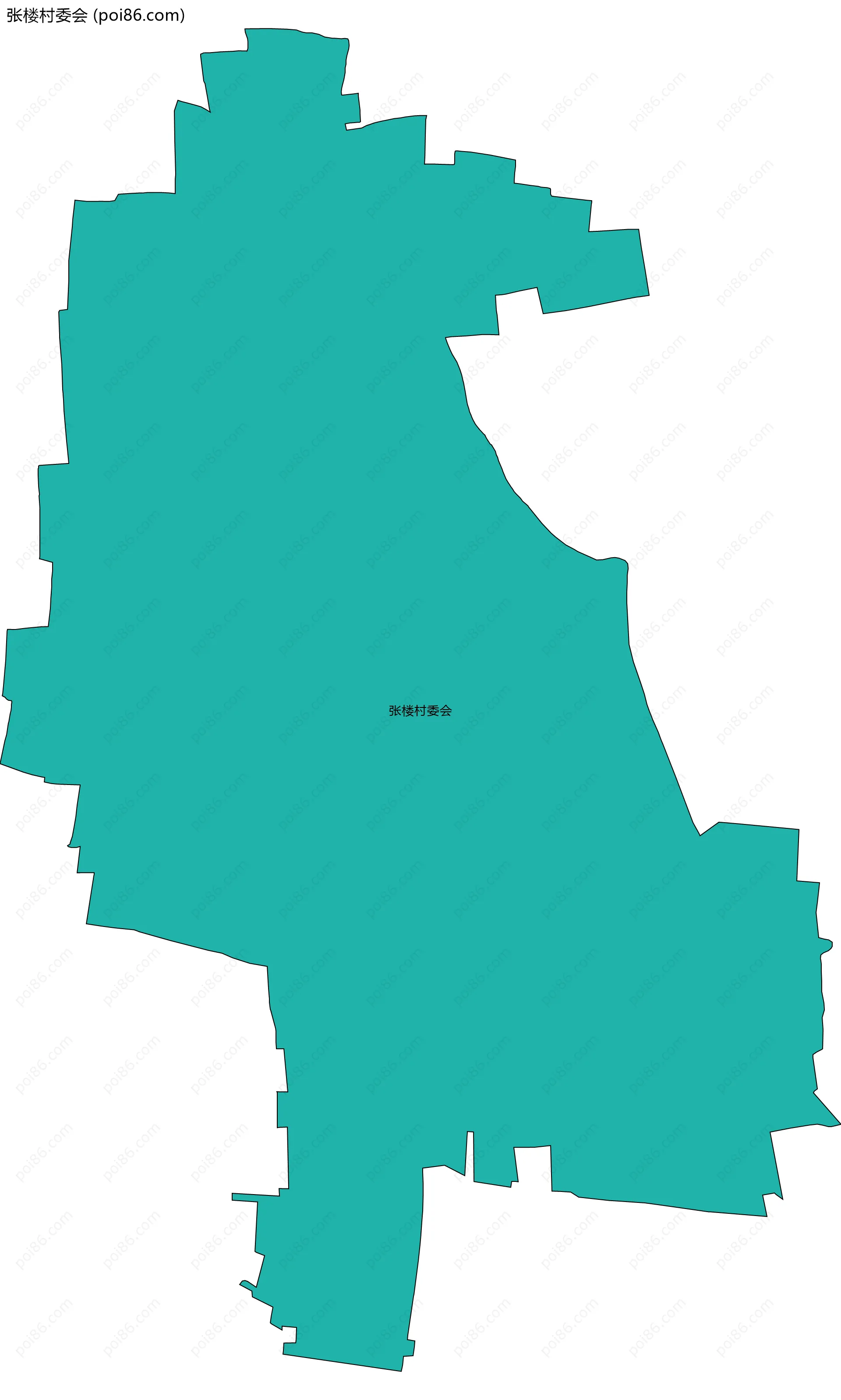 张楼村委会边界地图