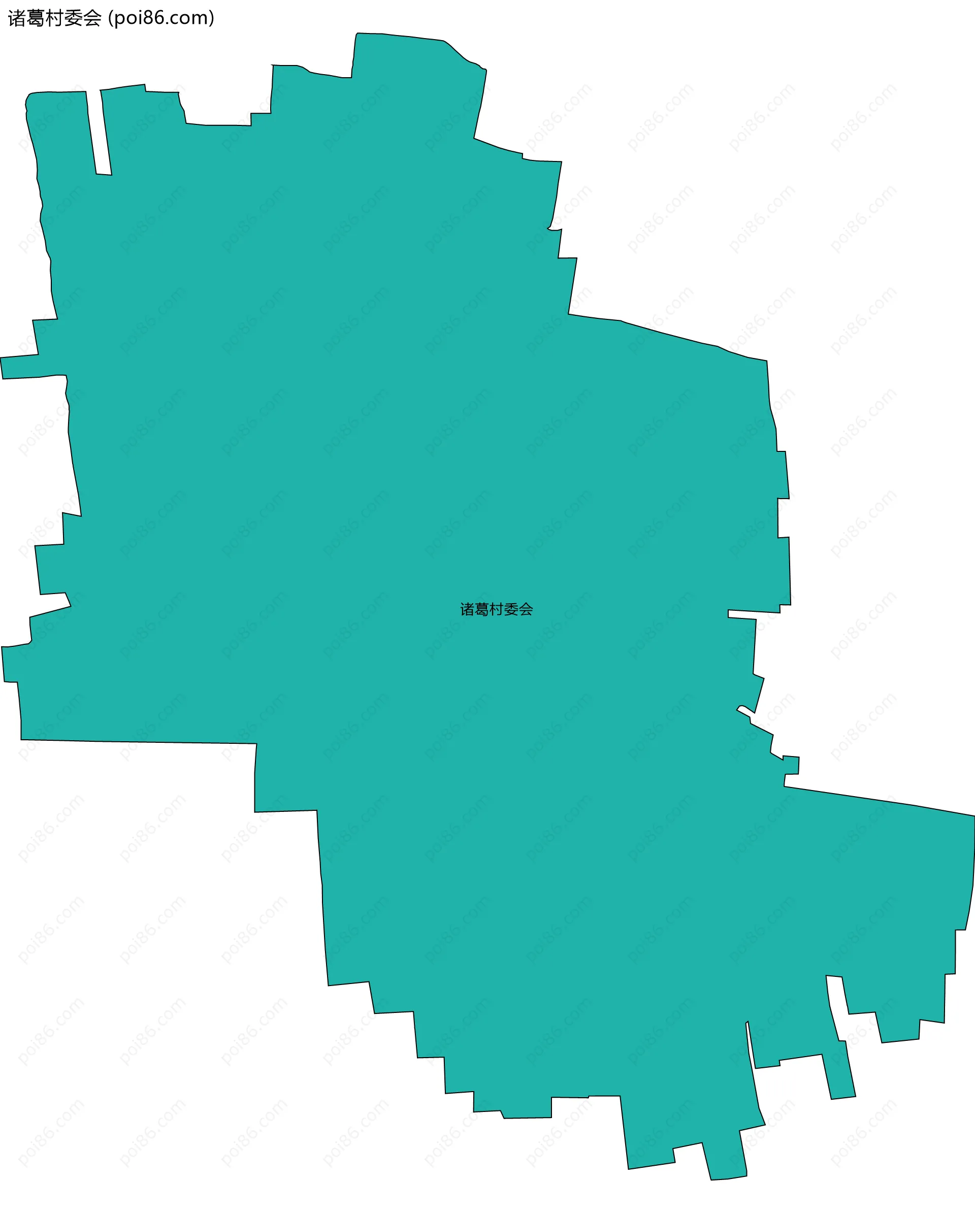 诸葛村委会边界地图