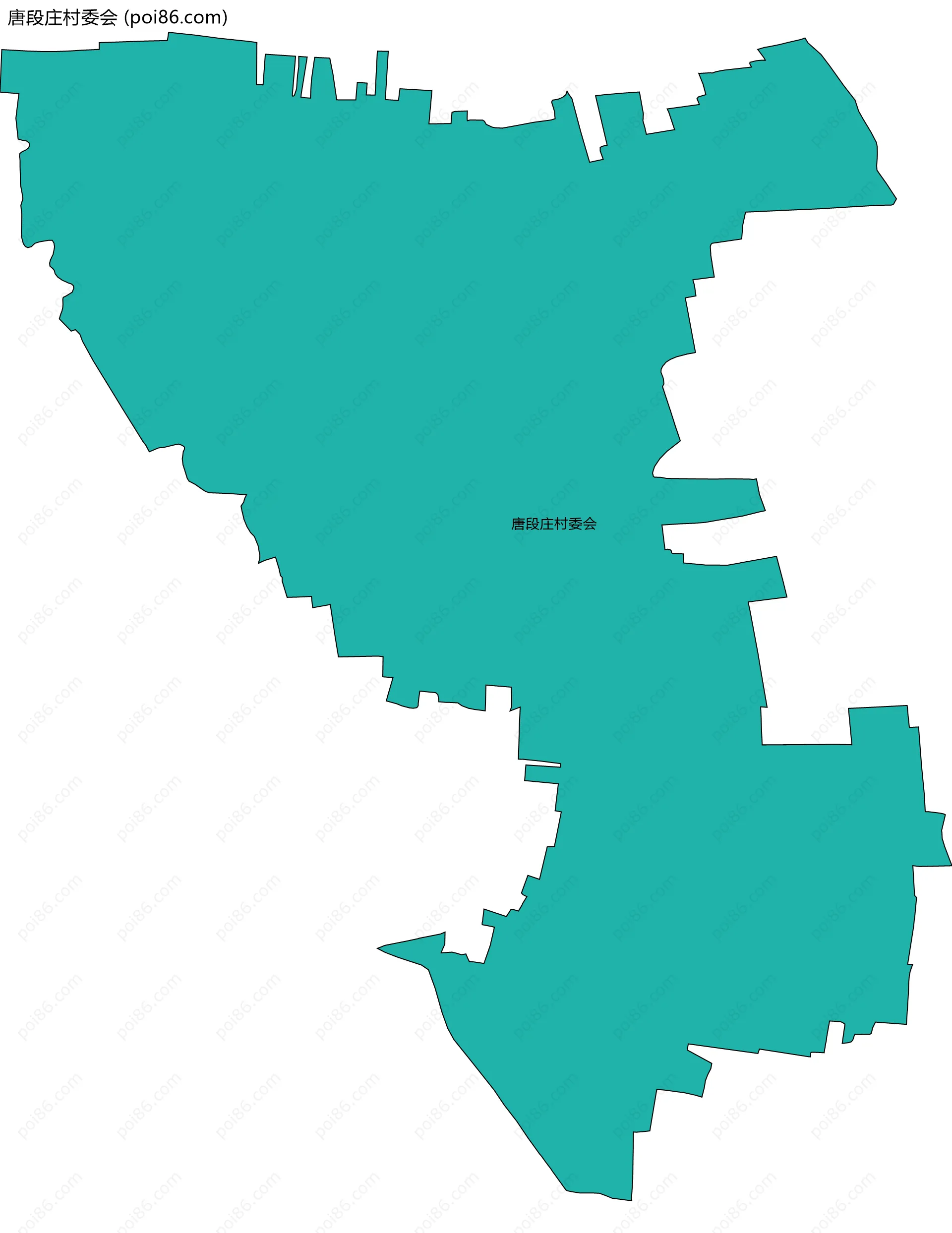 唐段庄村委会边界地图