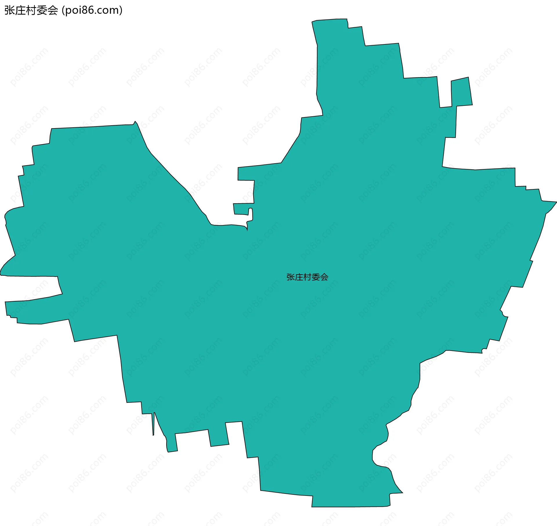 张庄村委会边界地图