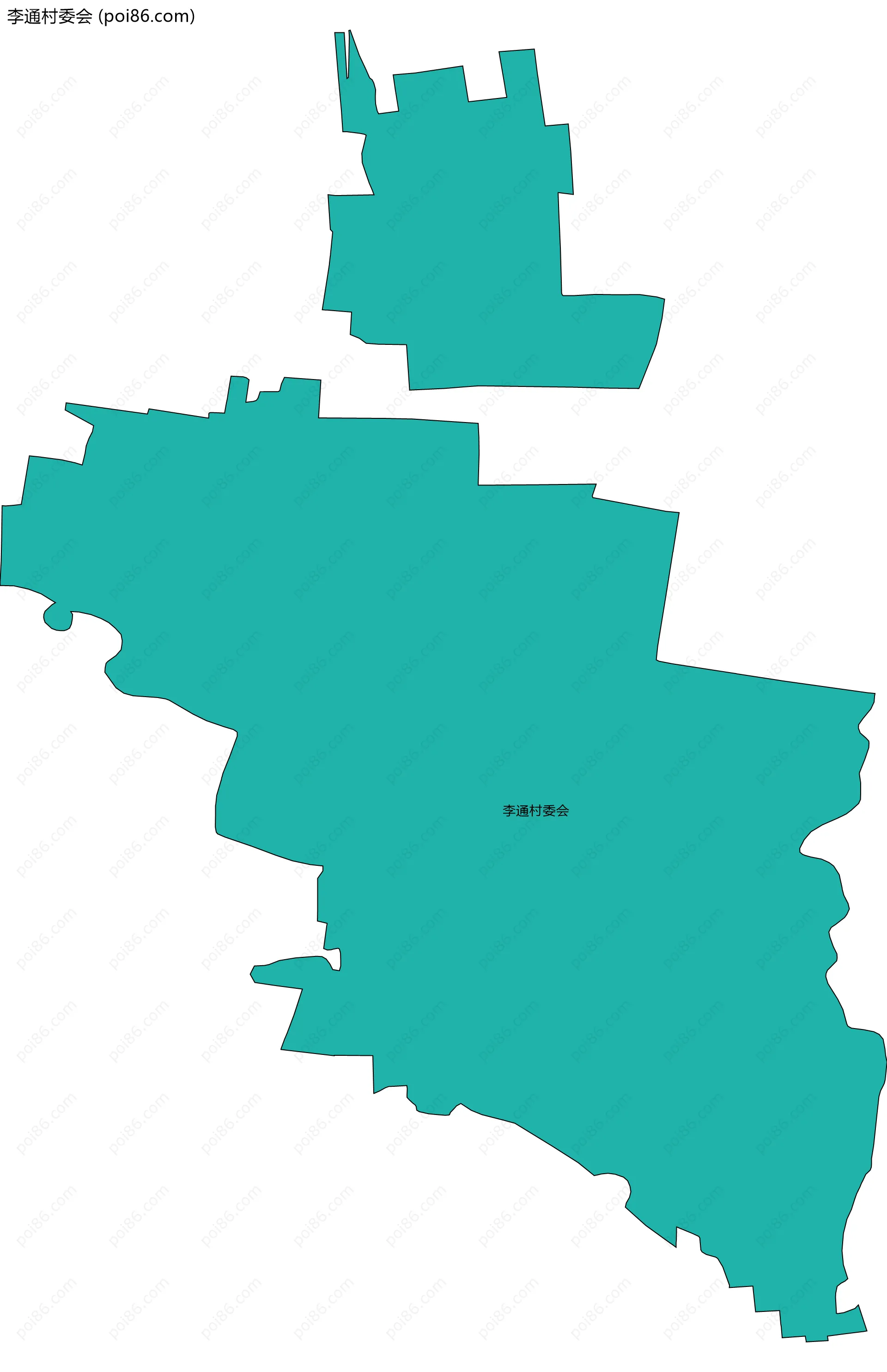 李通村委会边界地图