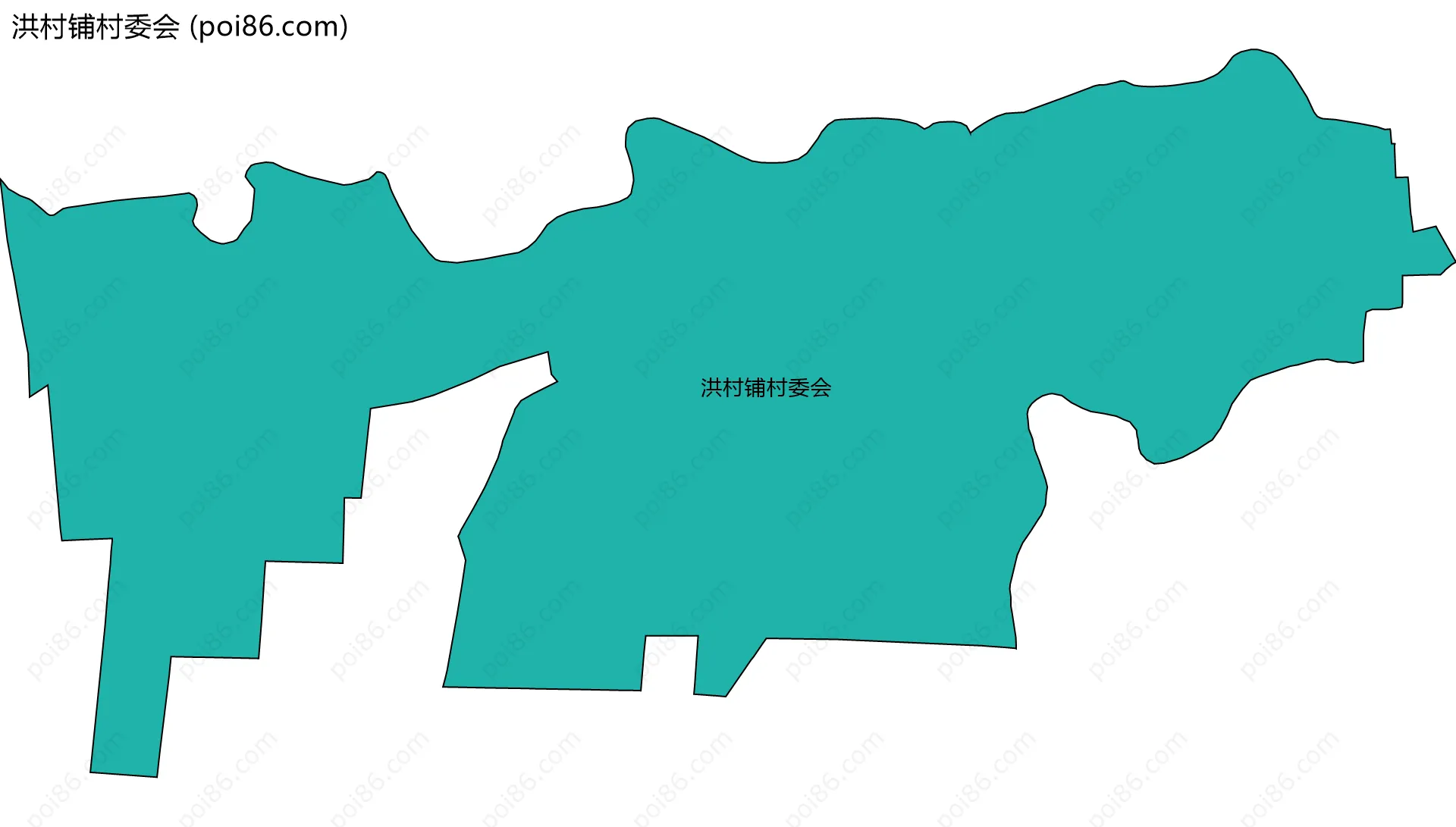 洪村铺村委会边界地图