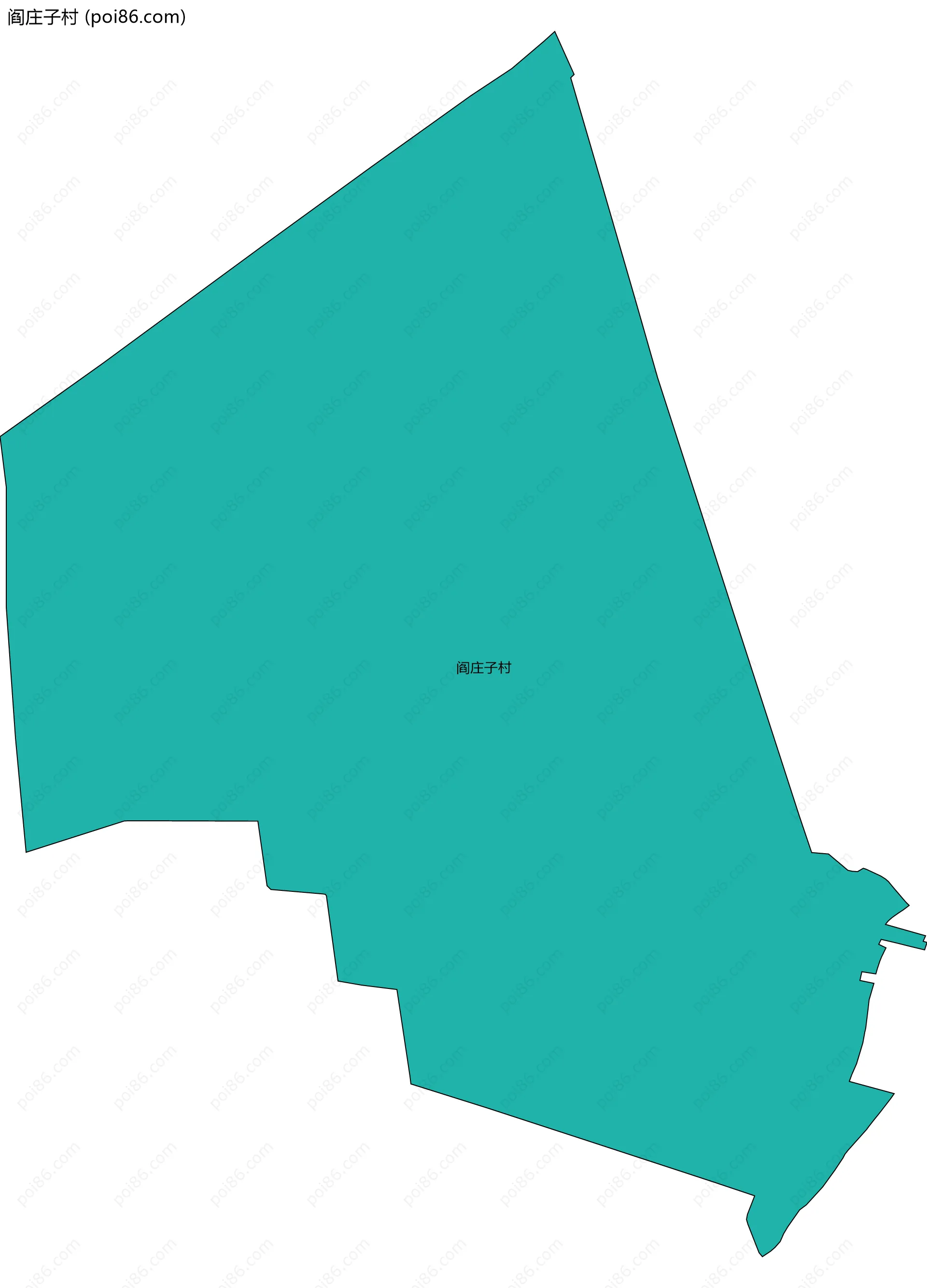 阎庄子村边界地图