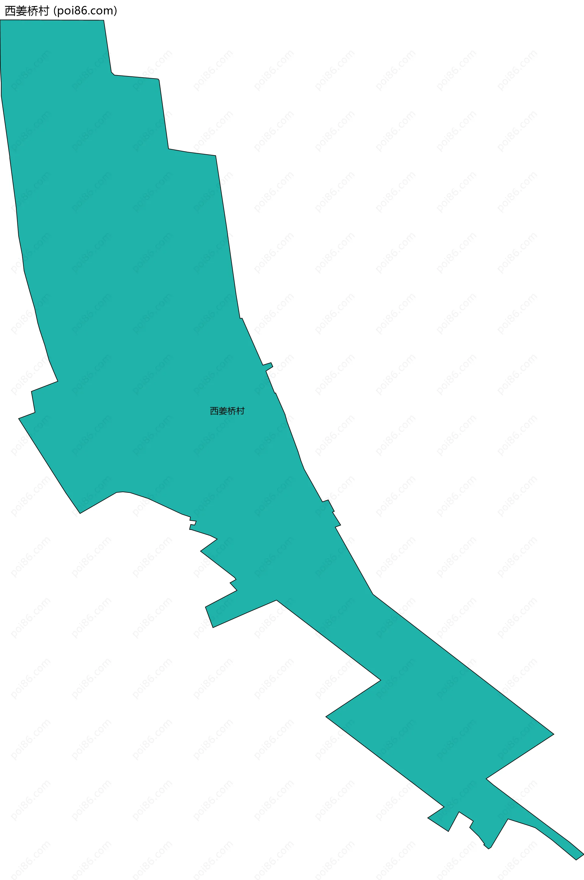 西姜桥村边界地图