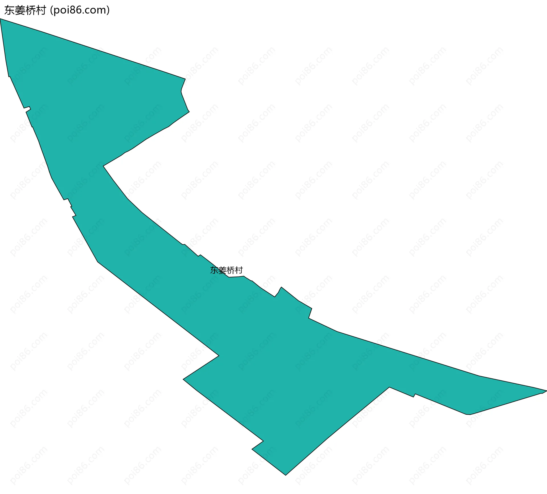 东姜桥村边界地图