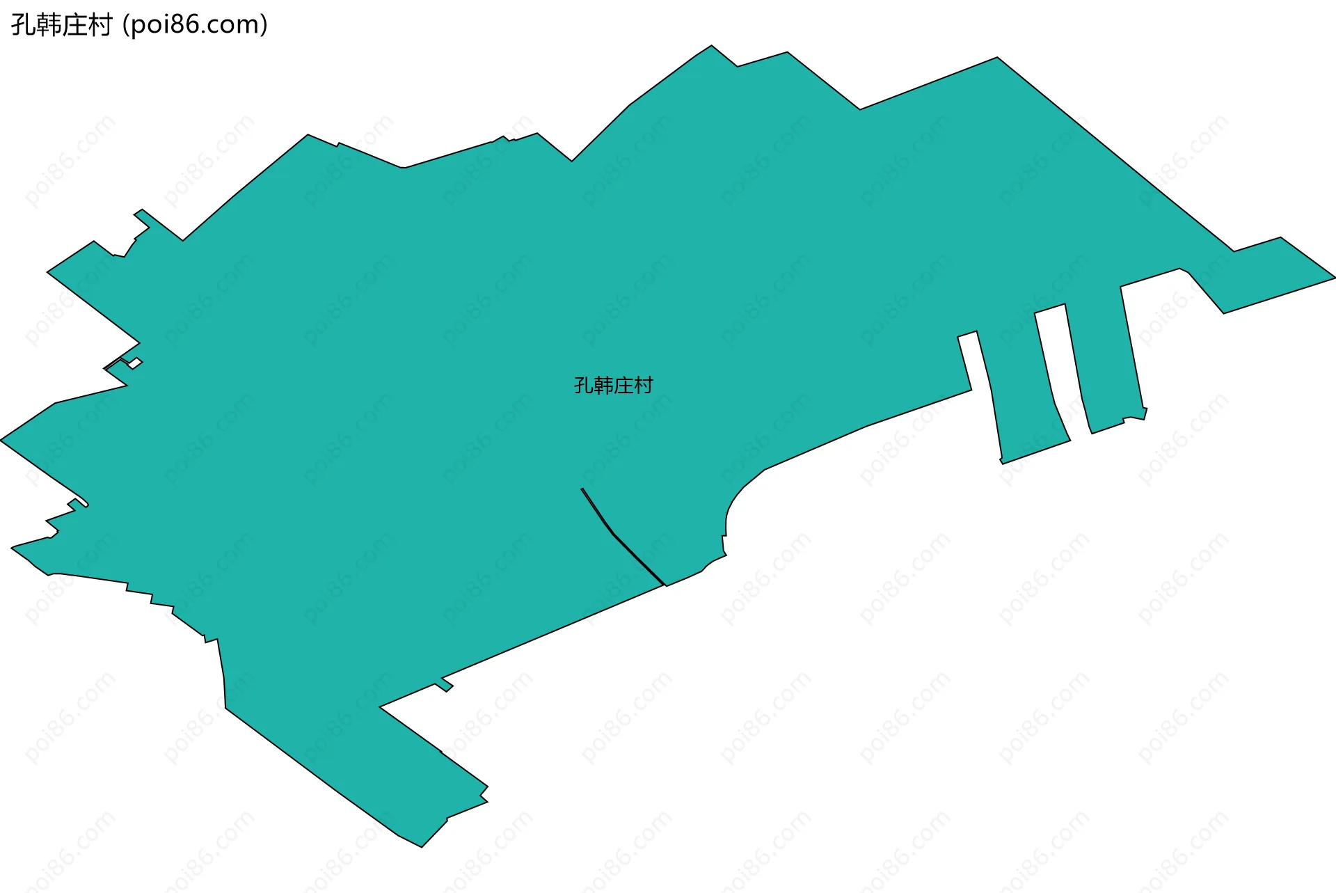 孔韩庄村边界地图