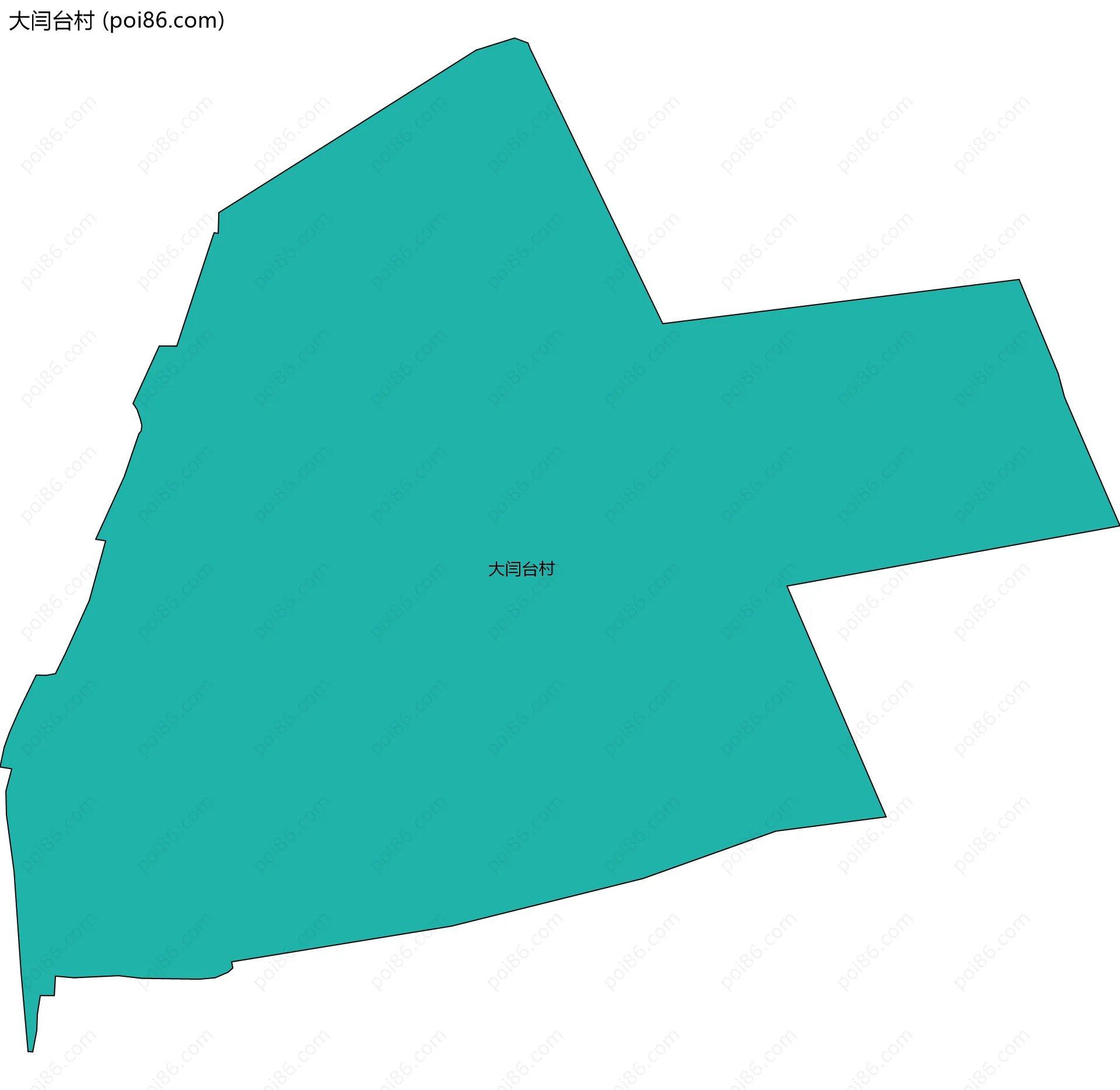 大闫台村边界地图