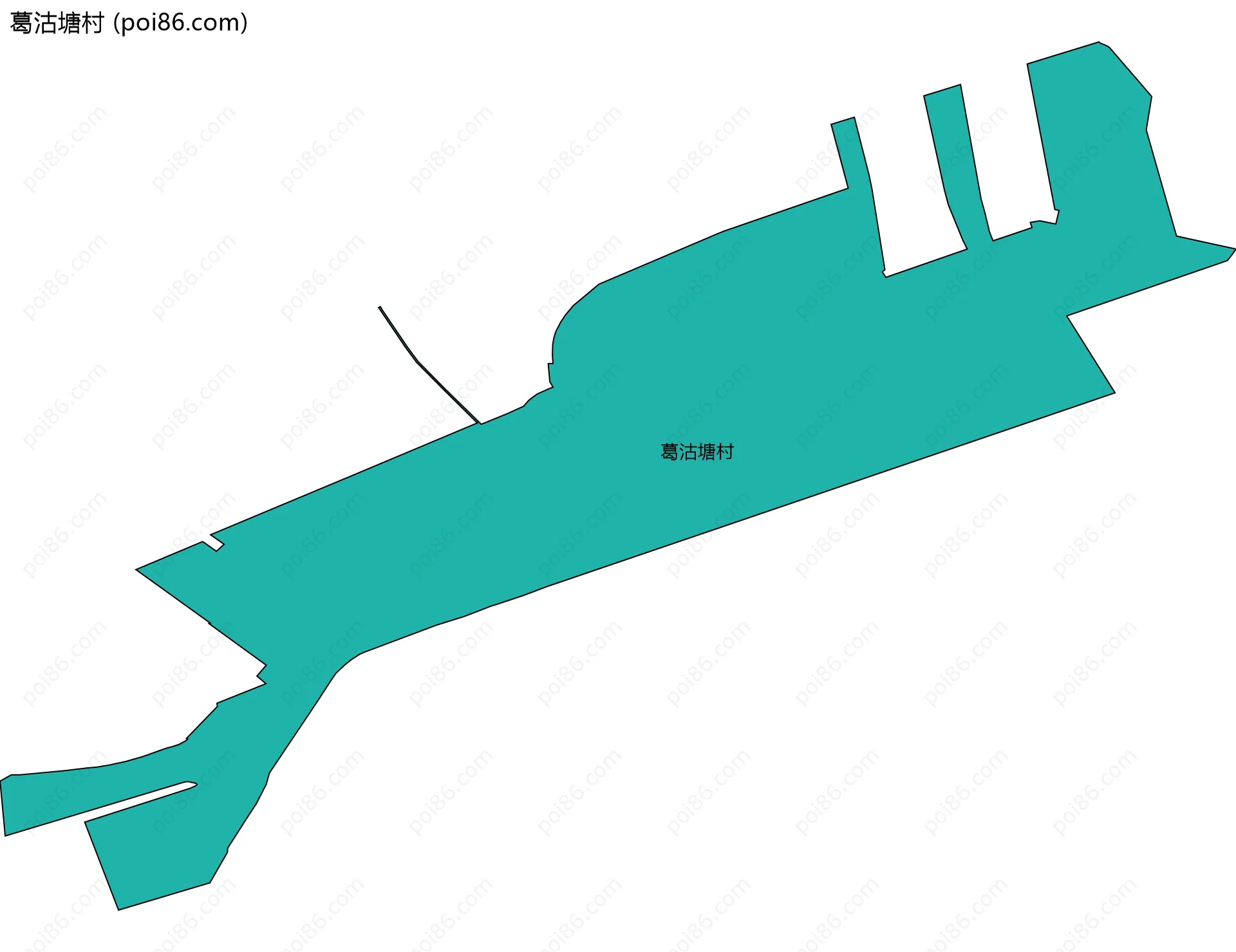 葛沽塘村边界地图
