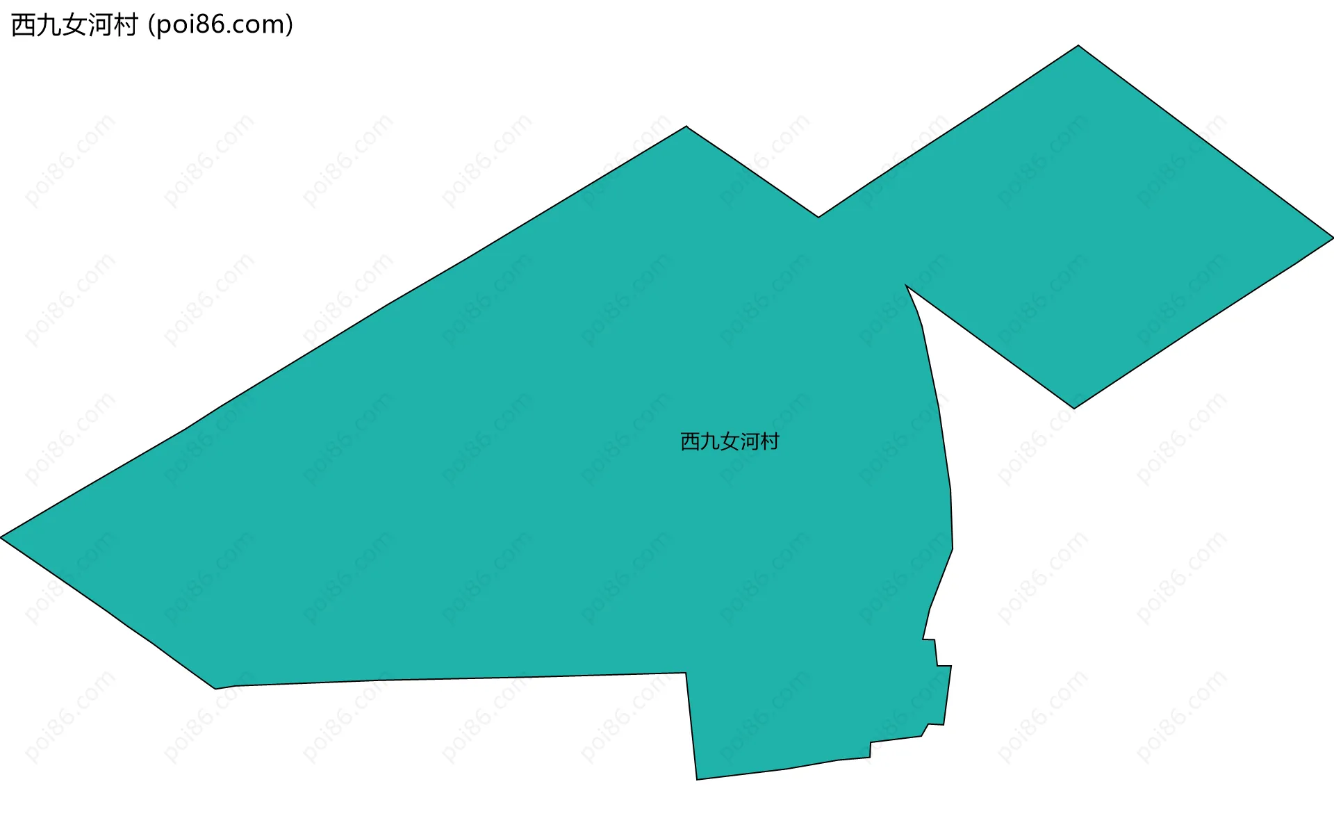 西九女河村边界地图