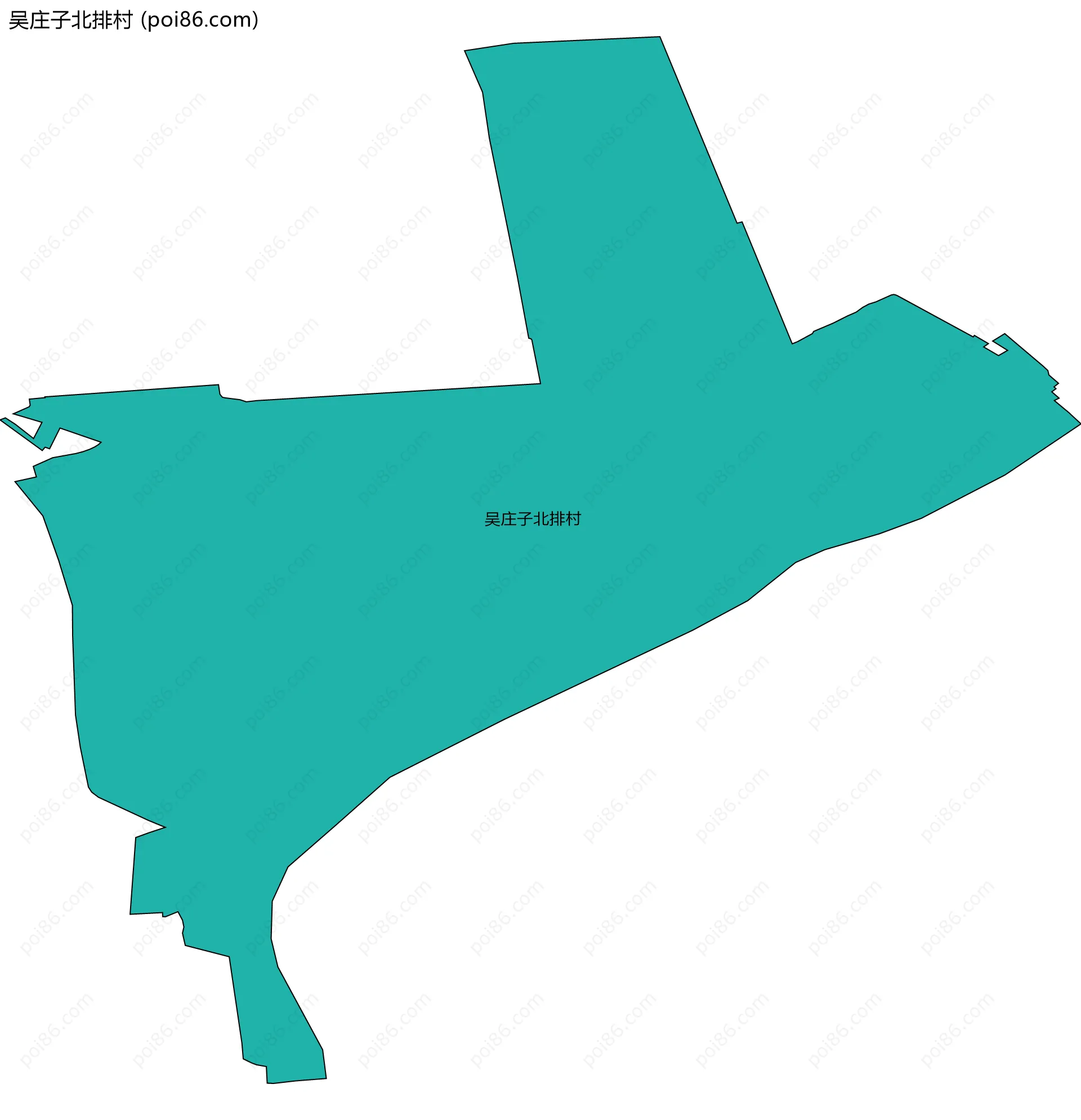 吴庄子北排村边界地图