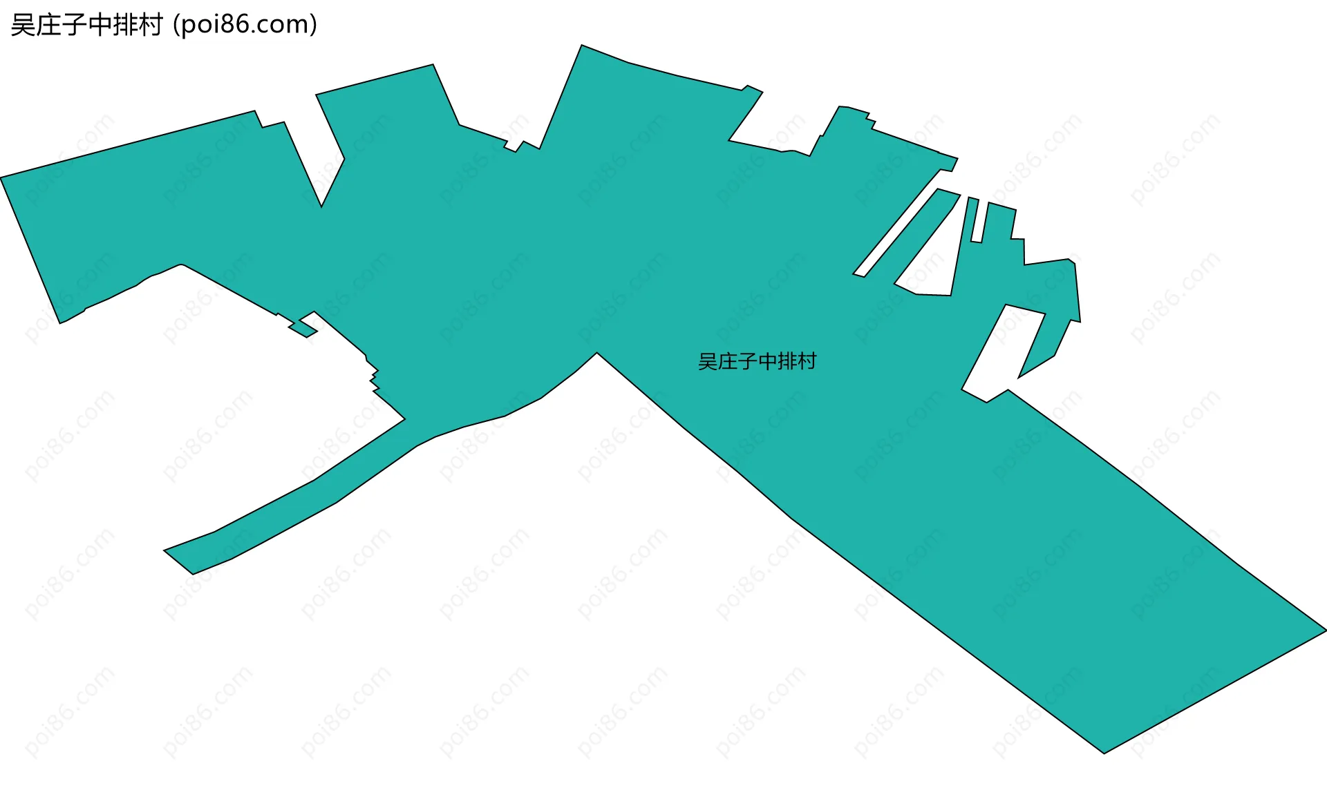 吴庄子中排村边界地图