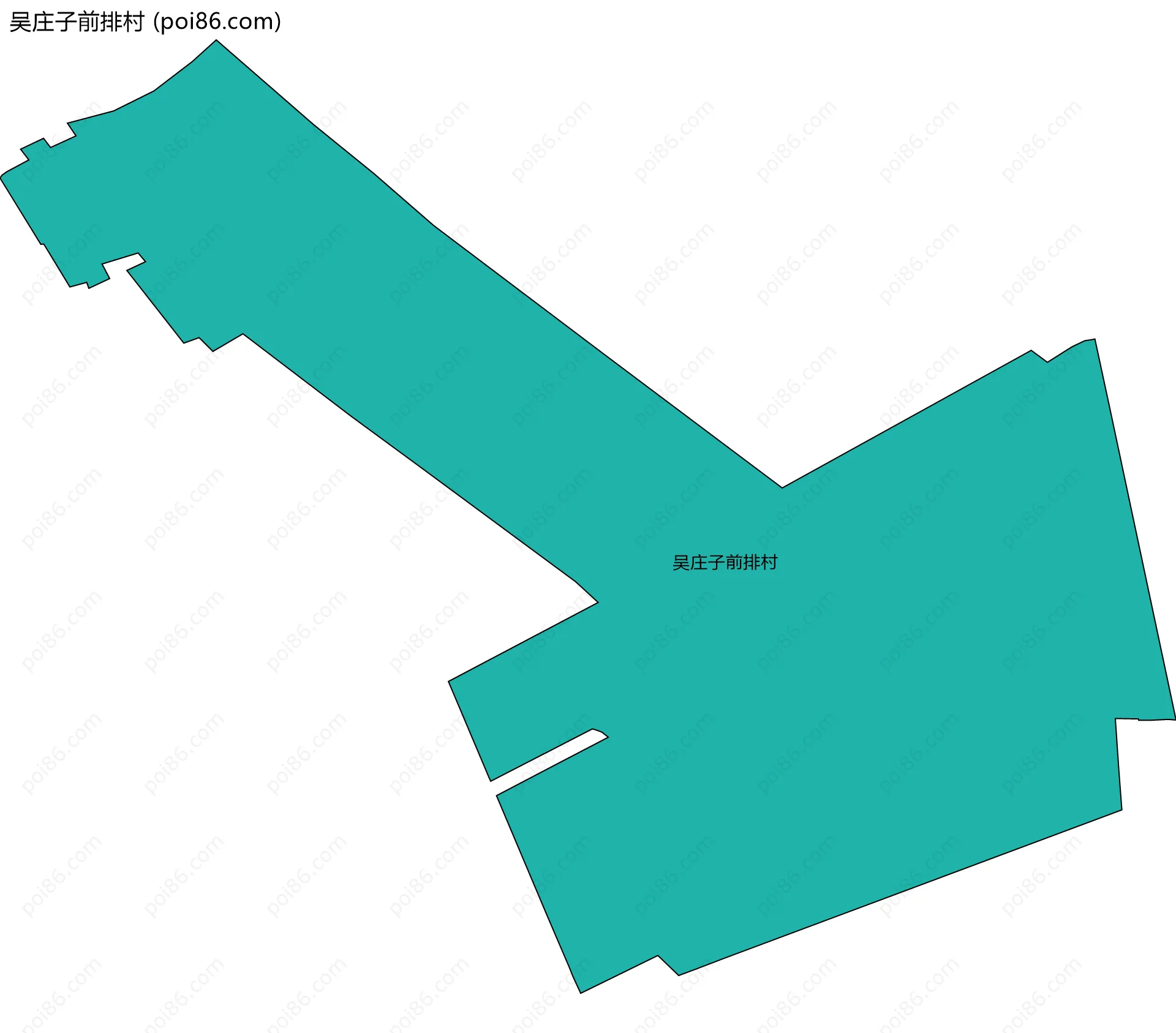 吴庄子前排村边界地图