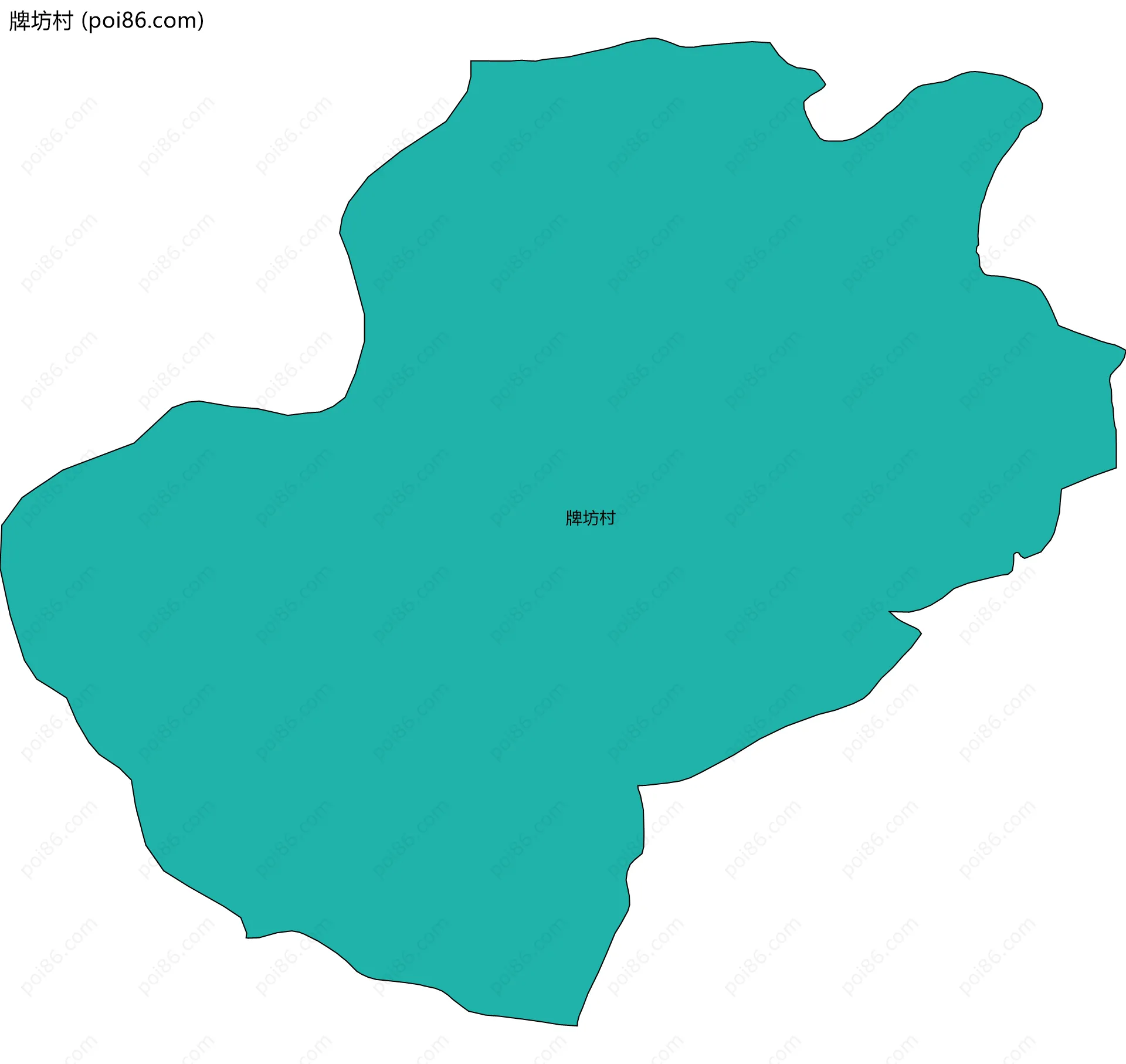 牌坊村边界地图