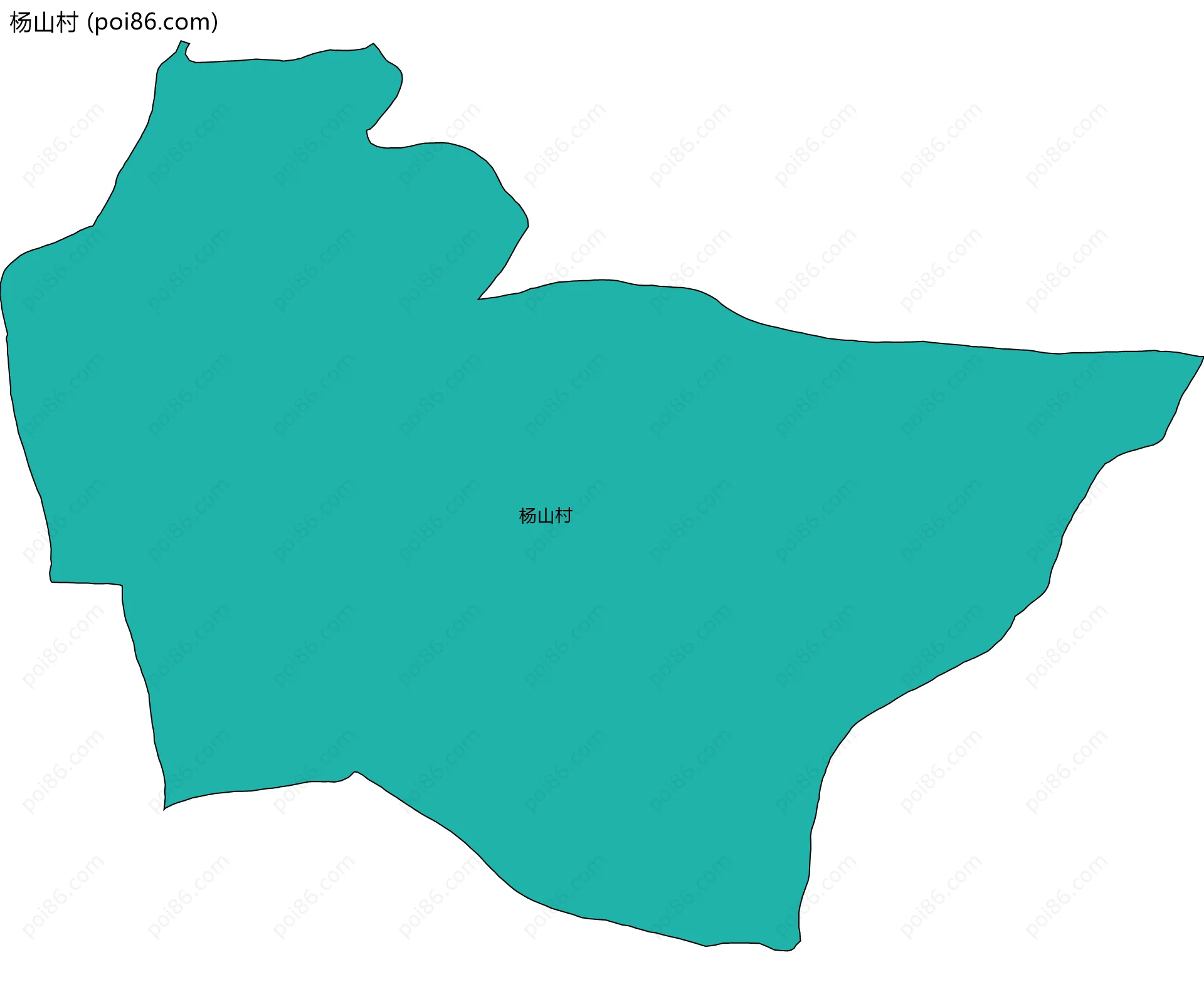 杨山村边界地图