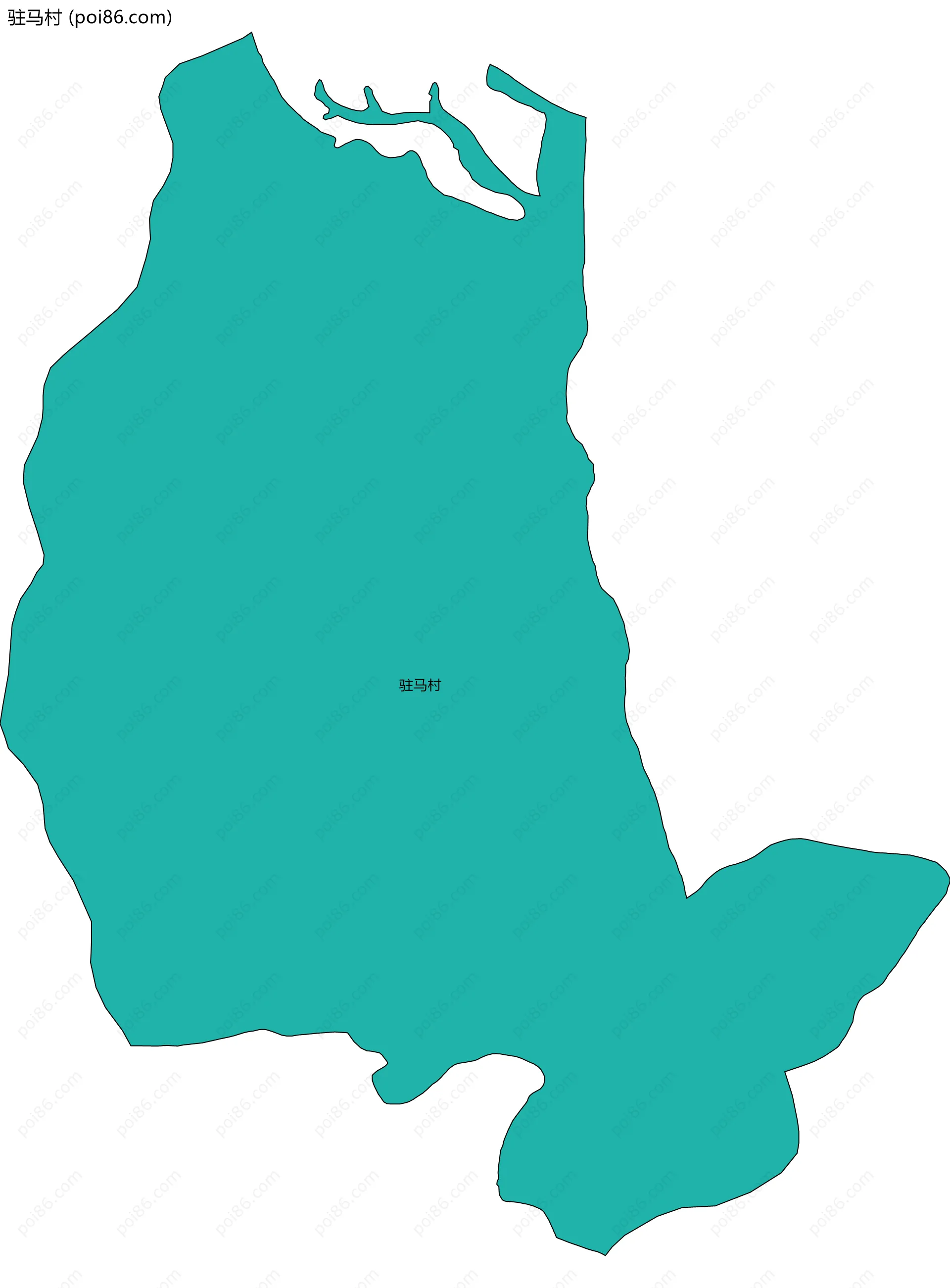 驻马村边界地图