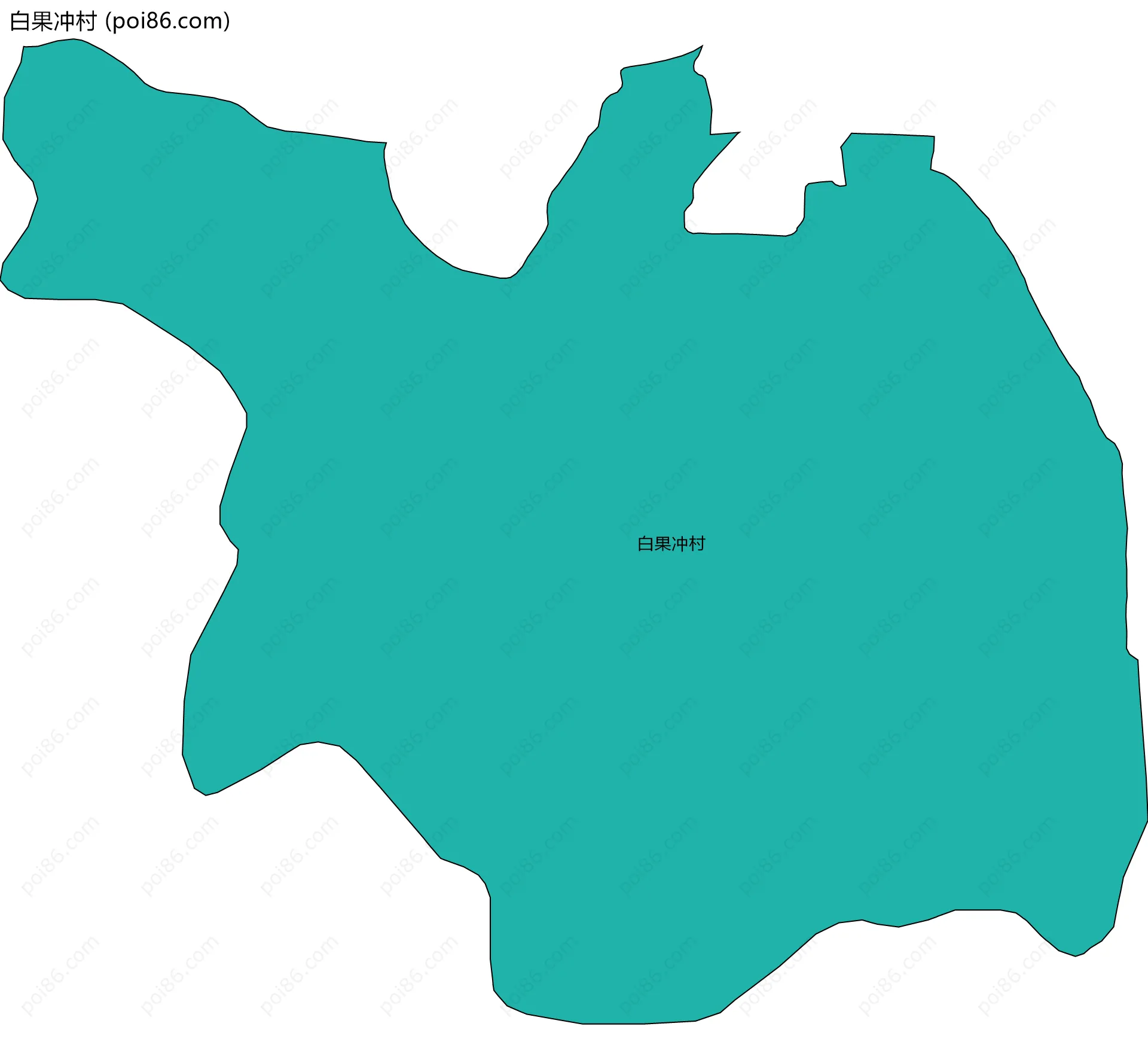 白果冲村边界地图