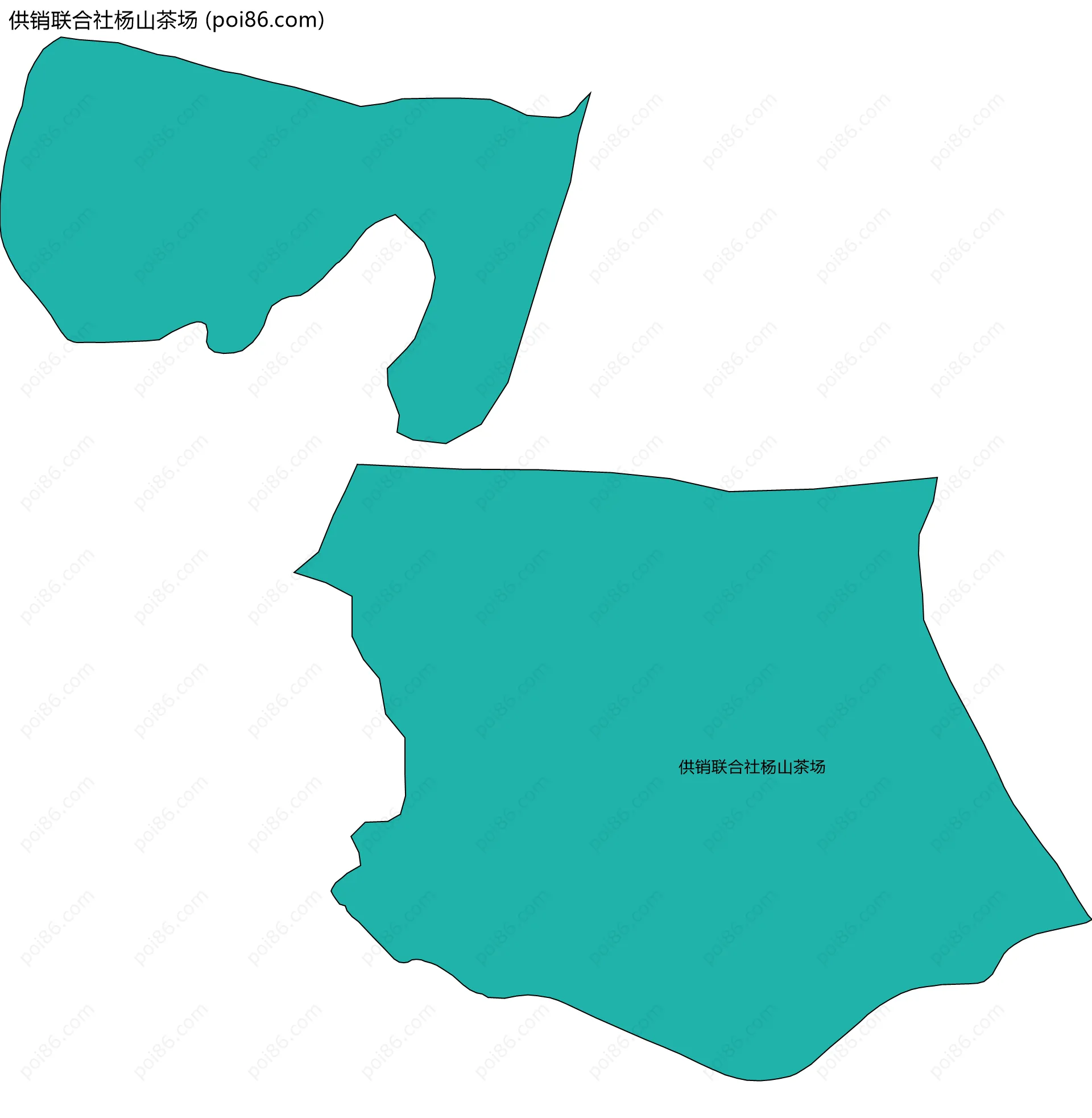 供销联合社杨山茶场边界地图