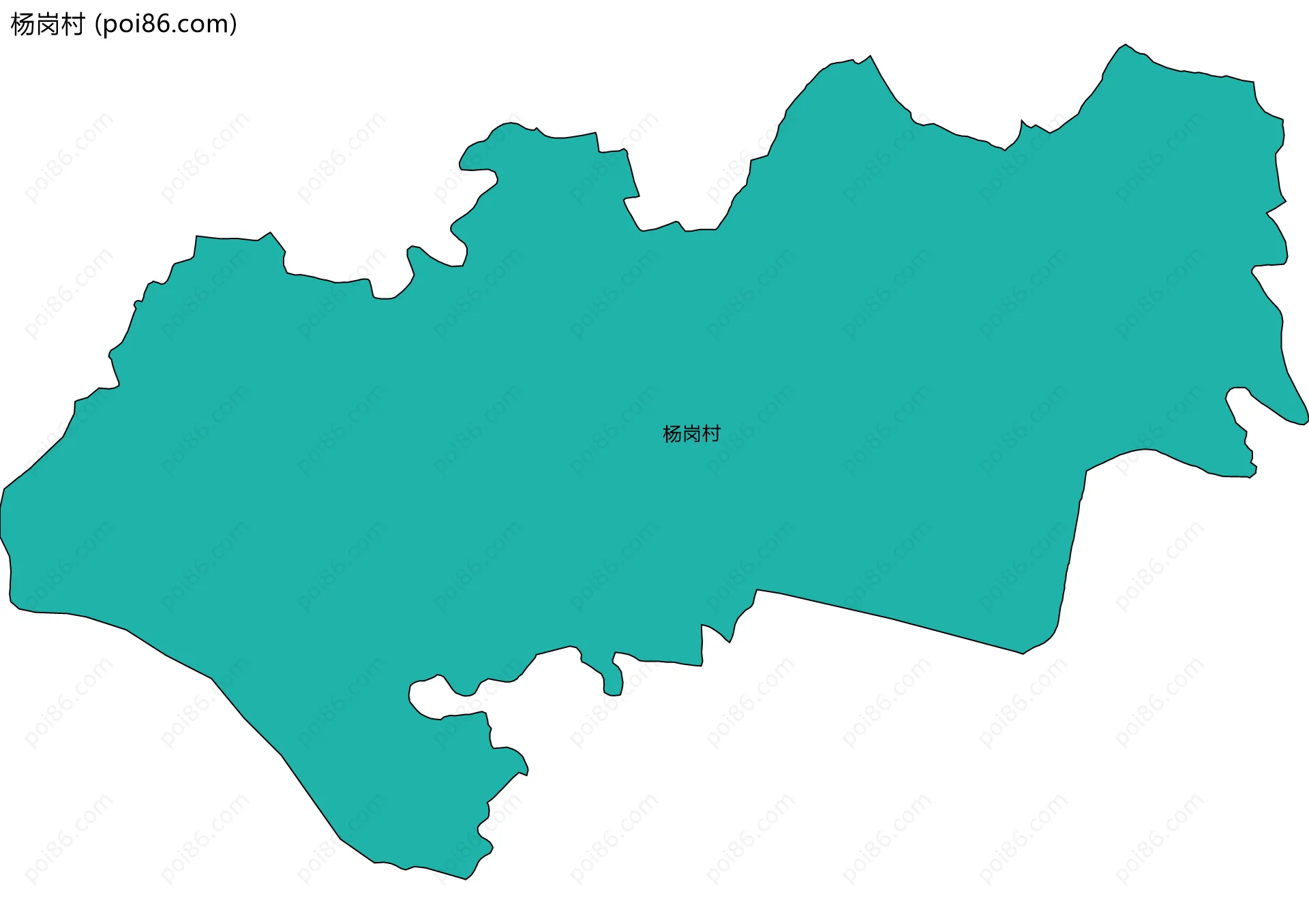 杨岗村边界地图