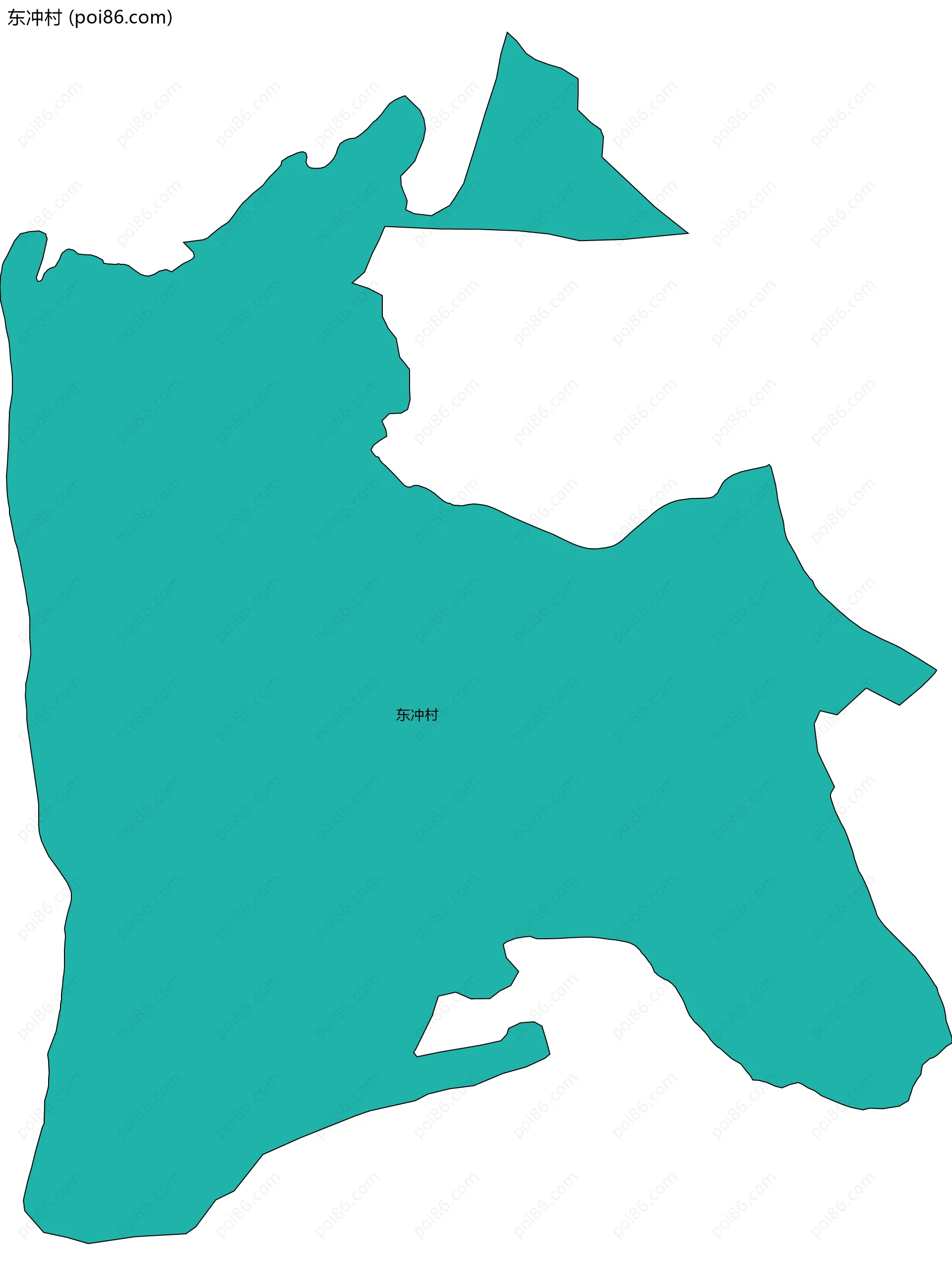 东冲村边界地图