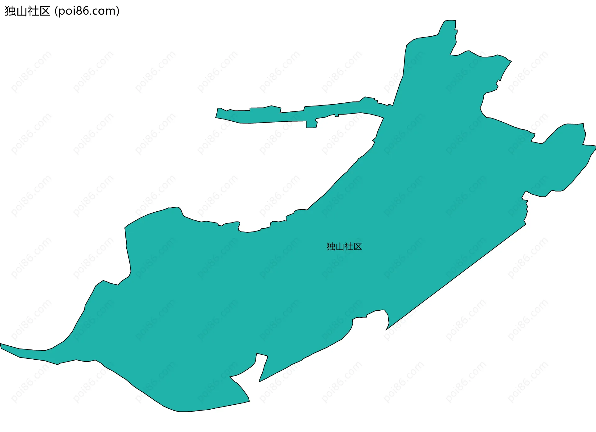 独山社区边界地图
