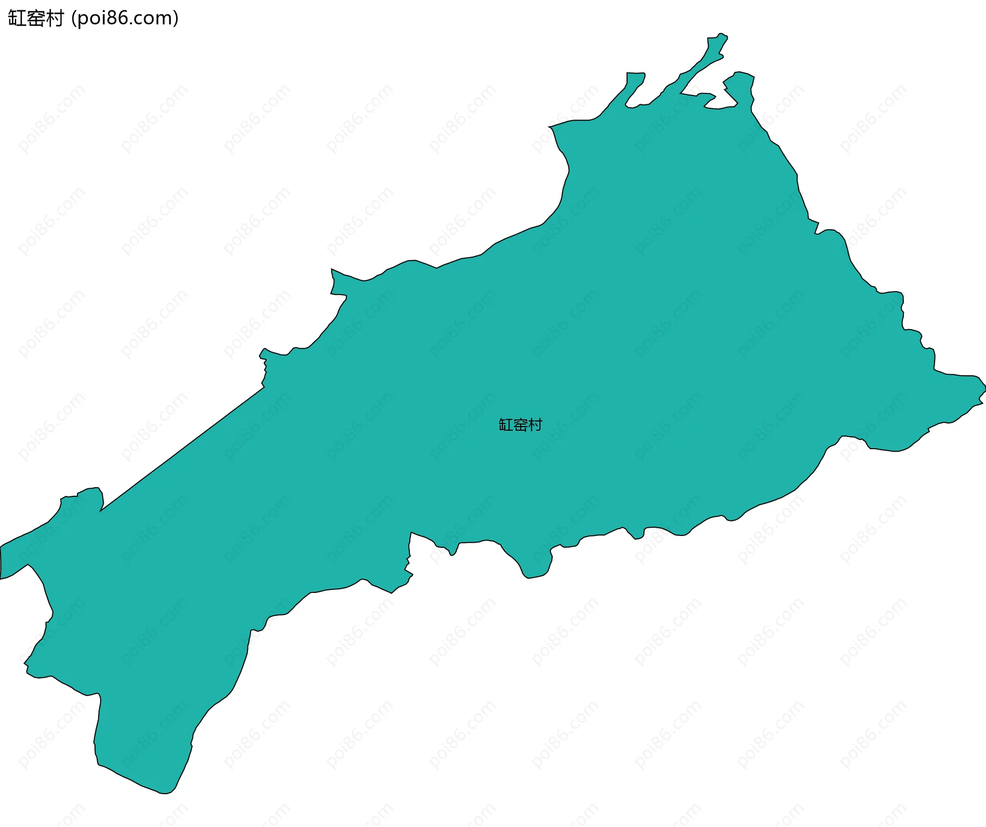 缸窑村边界地图