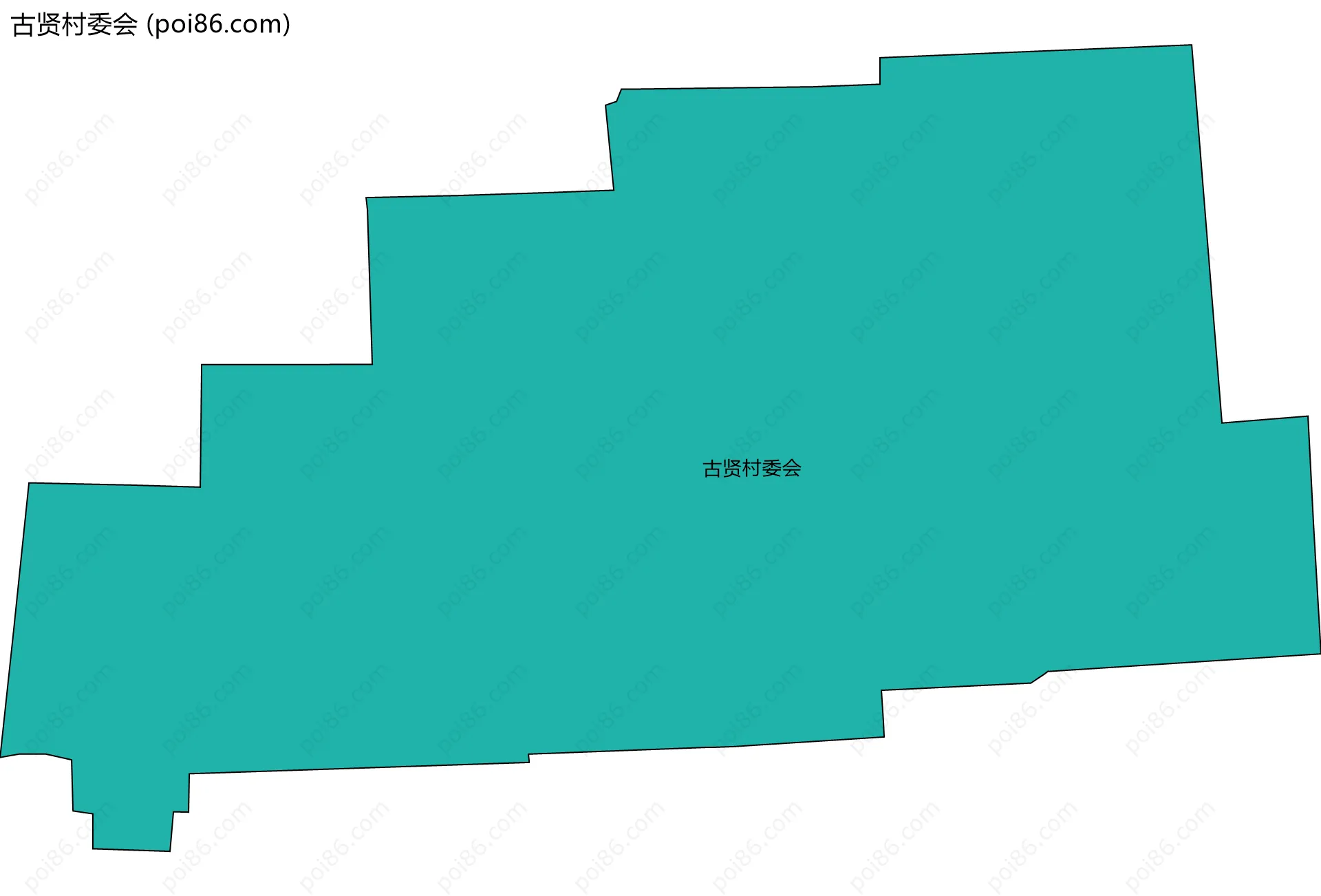 古贤村委会边界地图