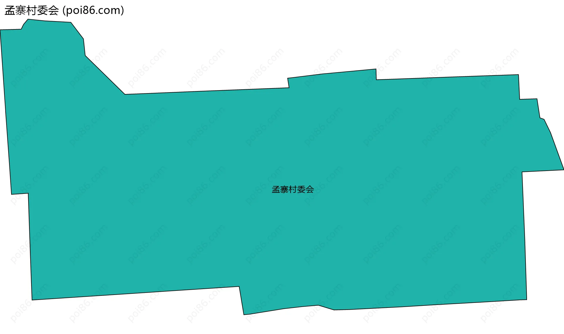 孟寨村委会边界地图