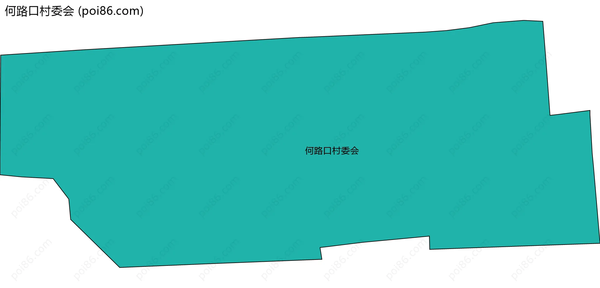 何路口村委会边界地图