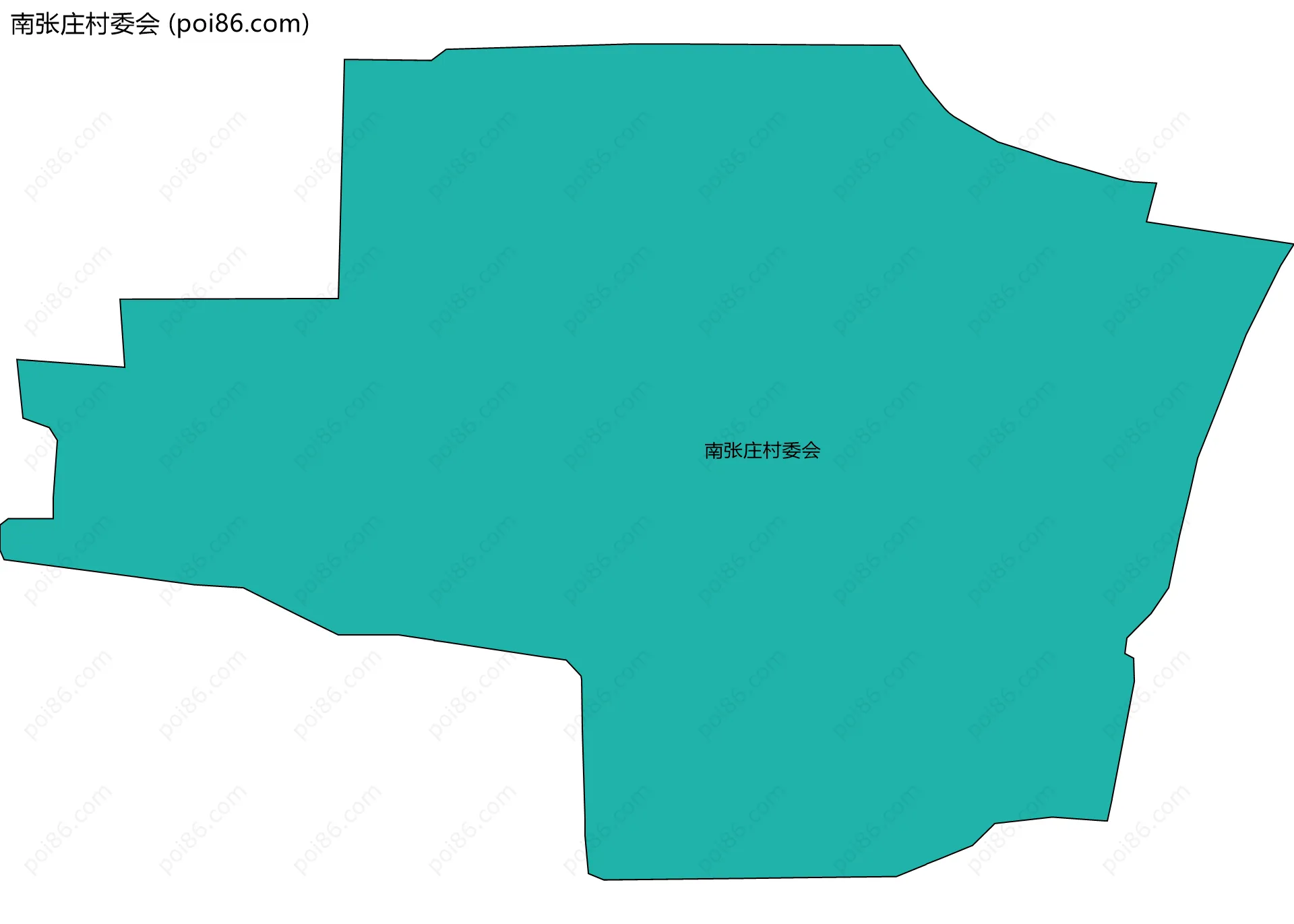 南张庄村委会边界地图