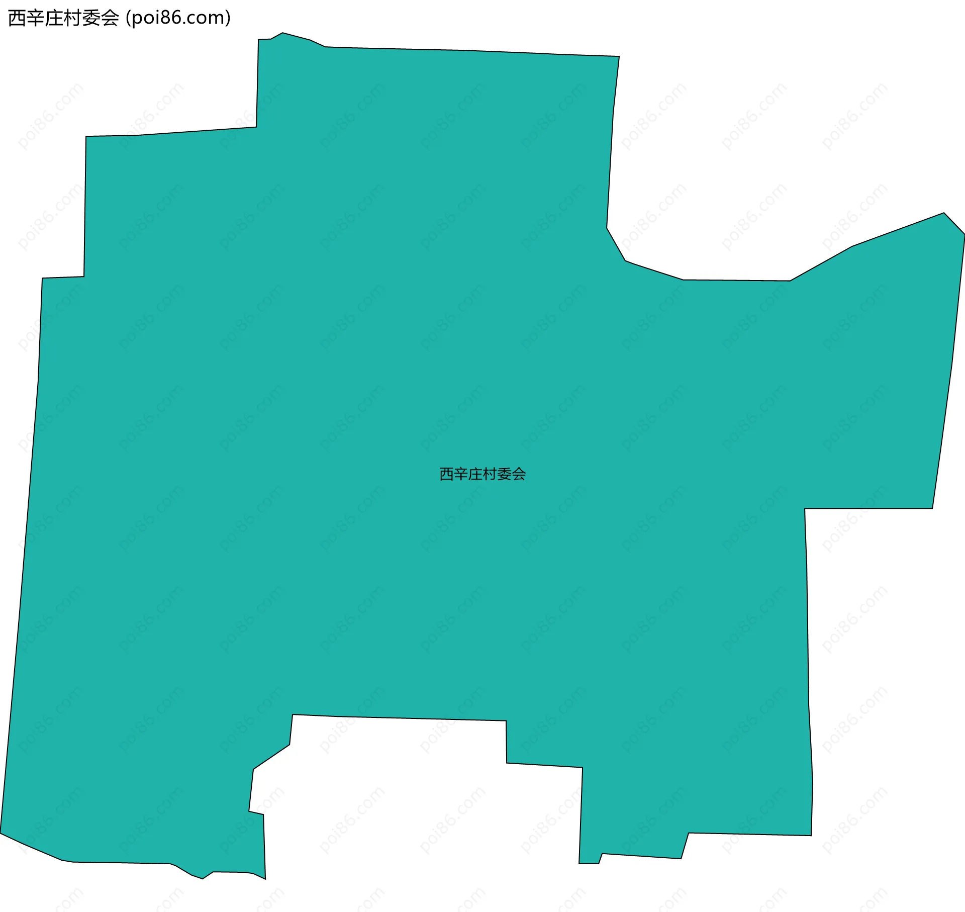 西辛庄村委会边界地图