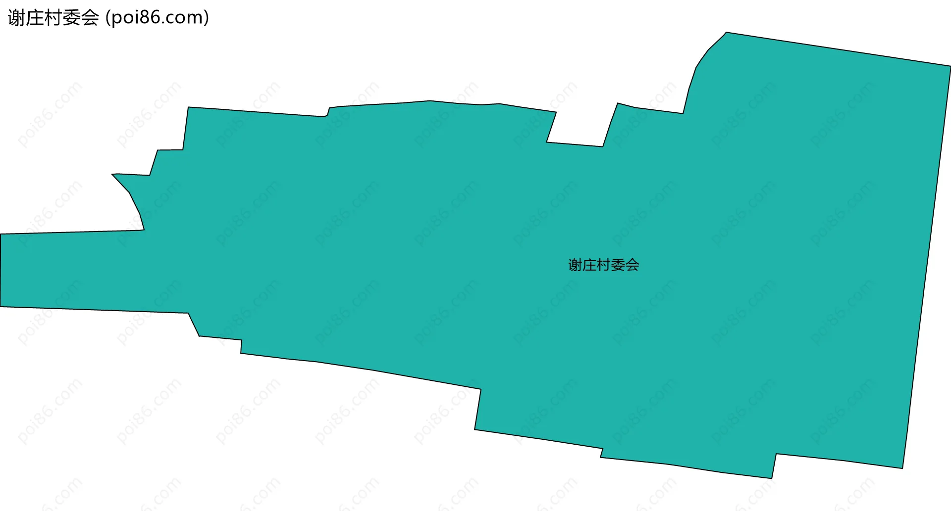谢庄村委会边界地图