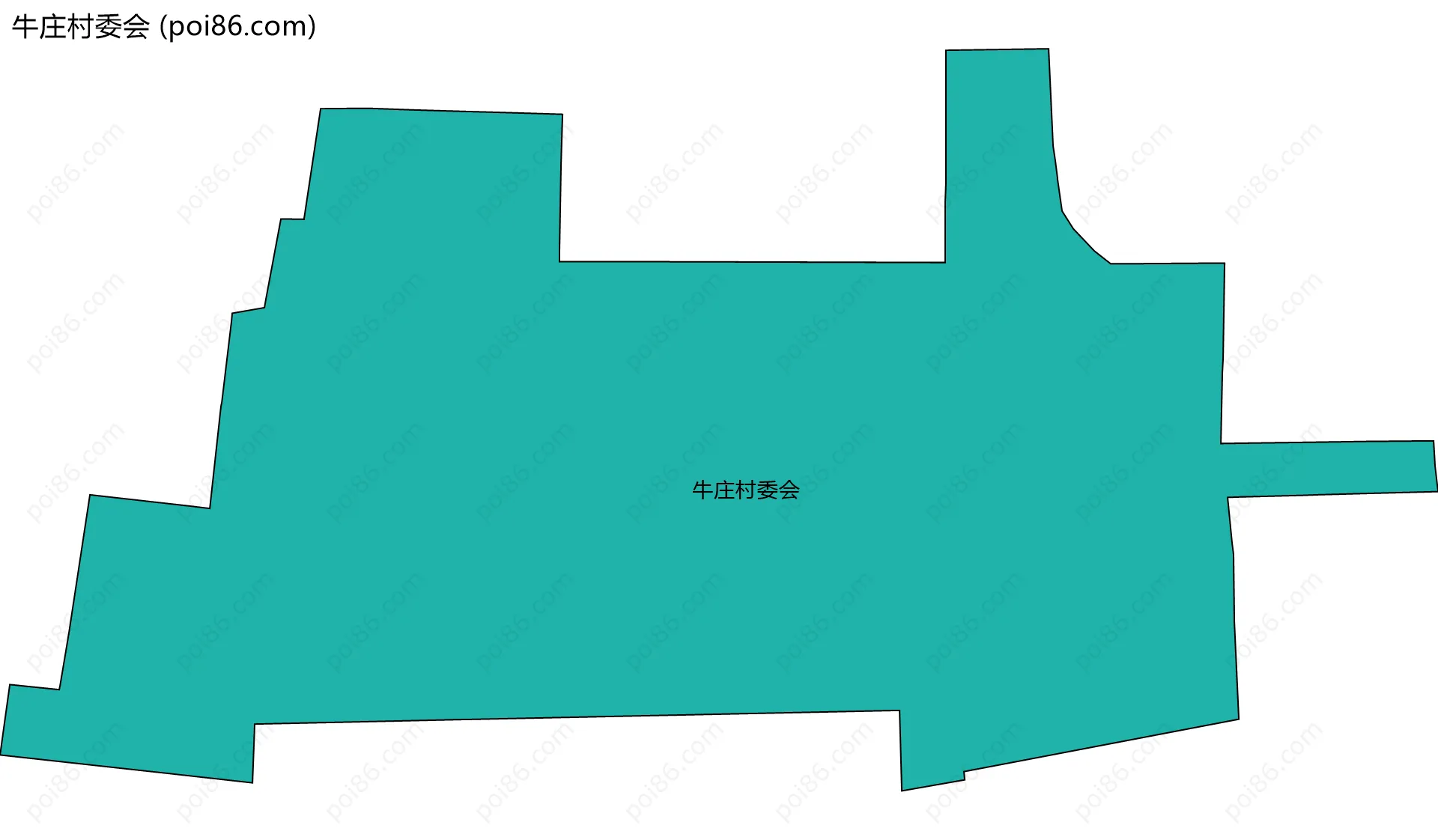 牛庄村委会边界地图