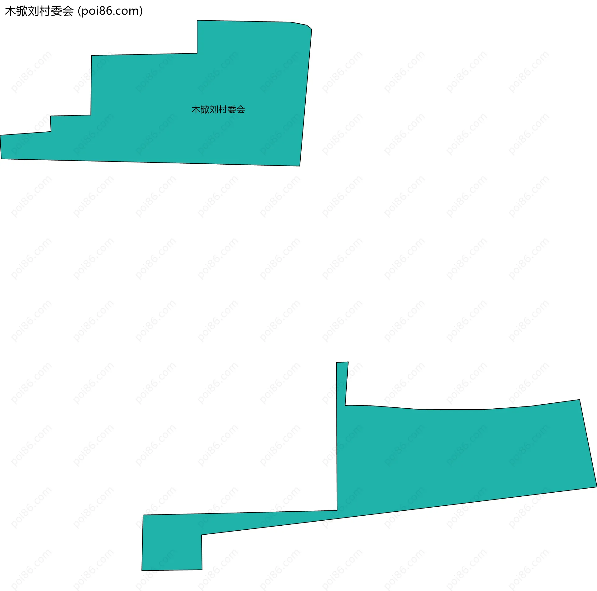 木锨刘村委会边界地图