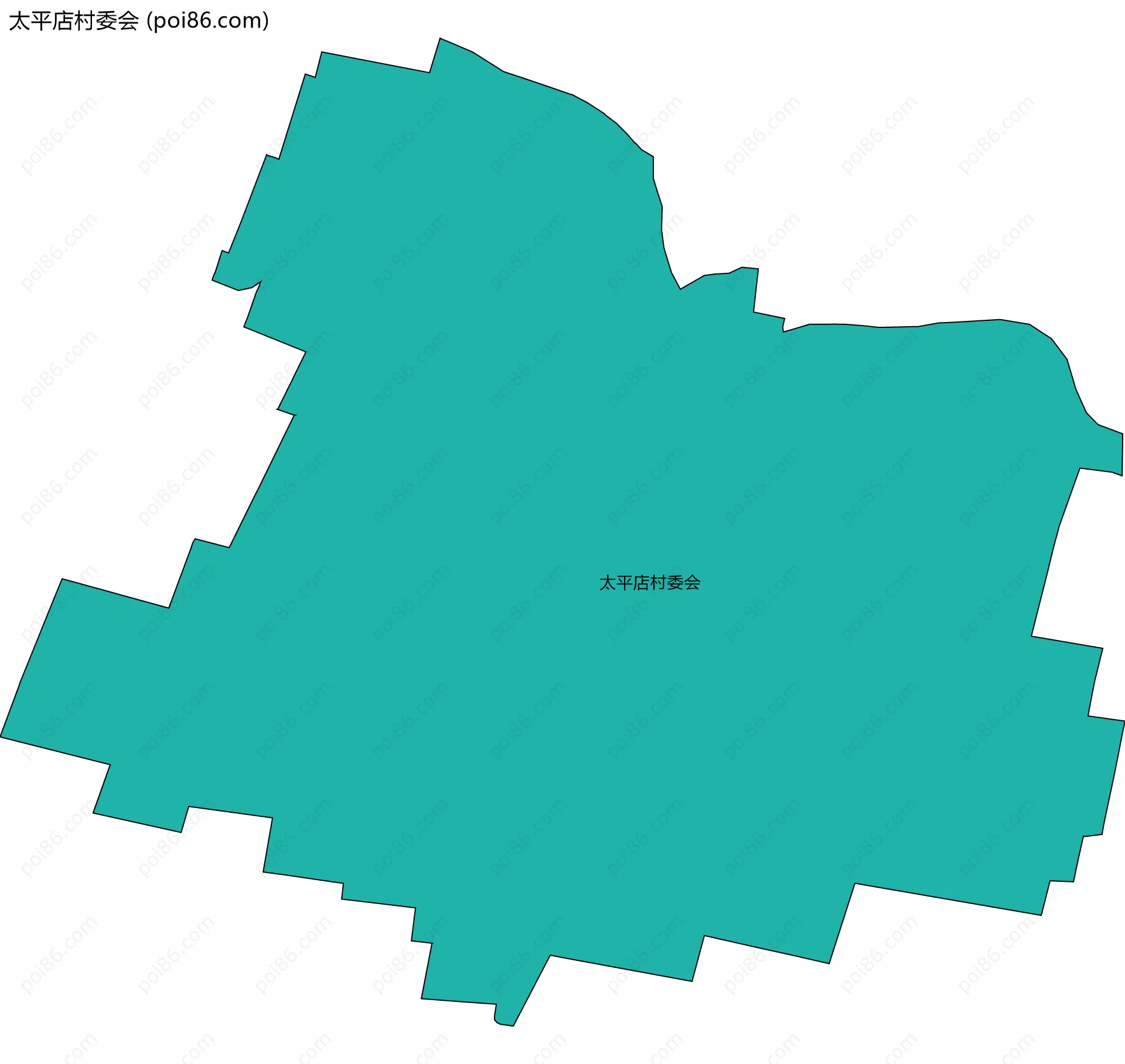 太平店村委会边界地图