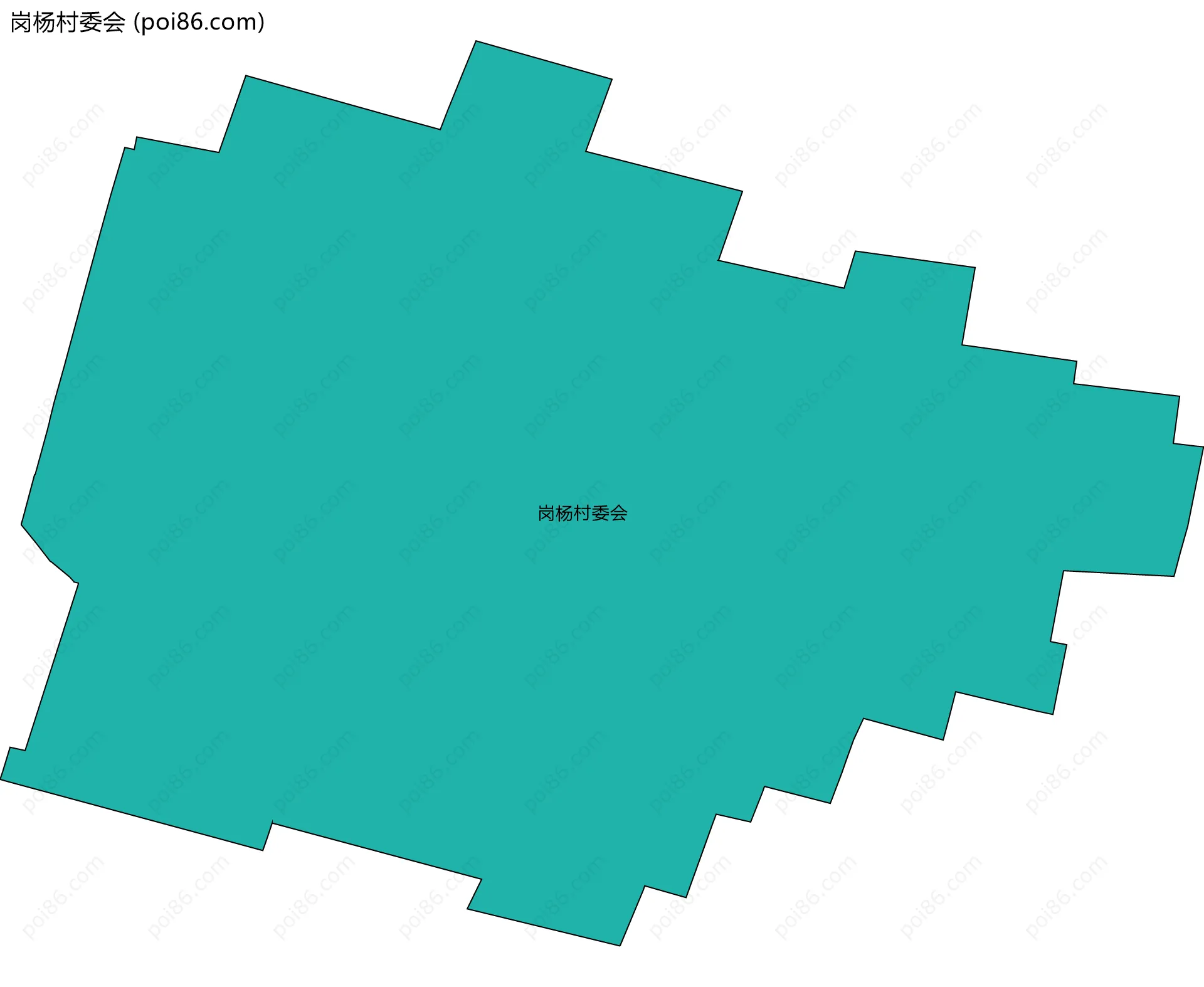 岗杨村委会边界地图
