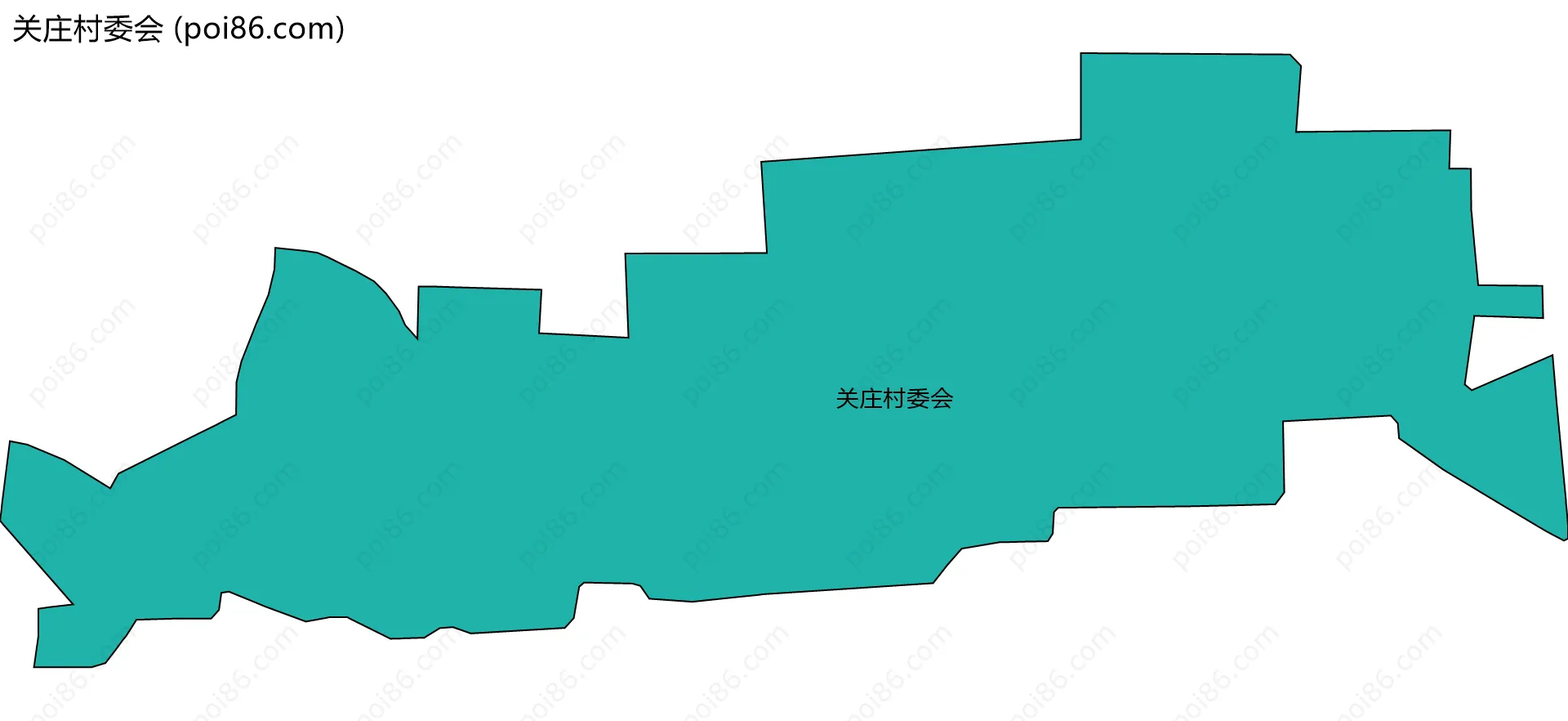 关庄村委会边界地图