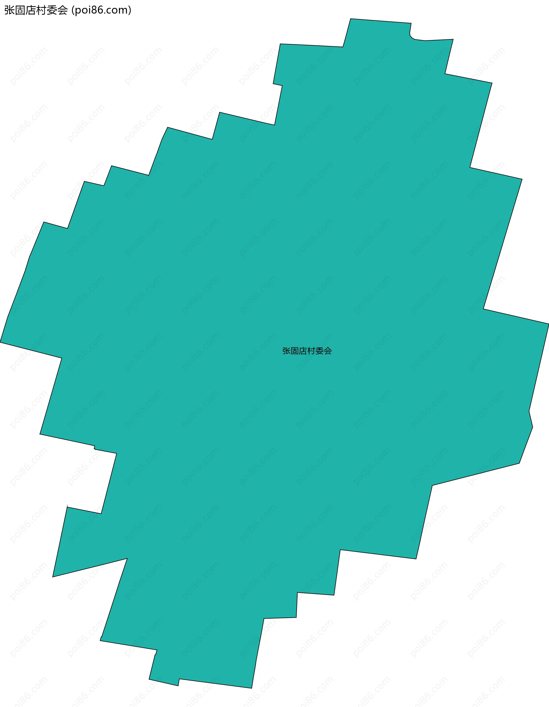 张固店村委会边界地图