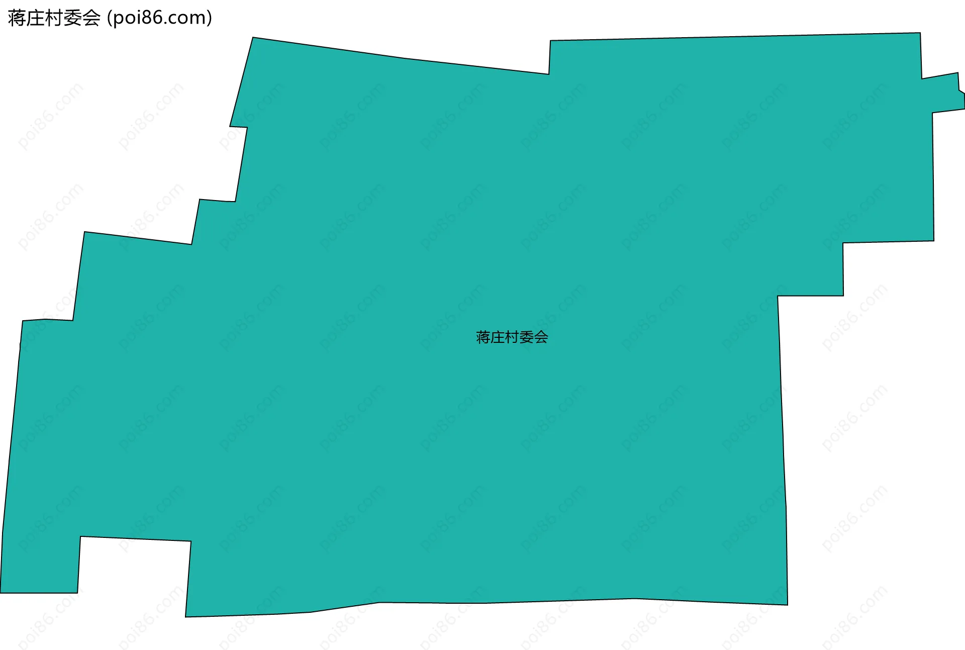 蒋庄村委会边界地图